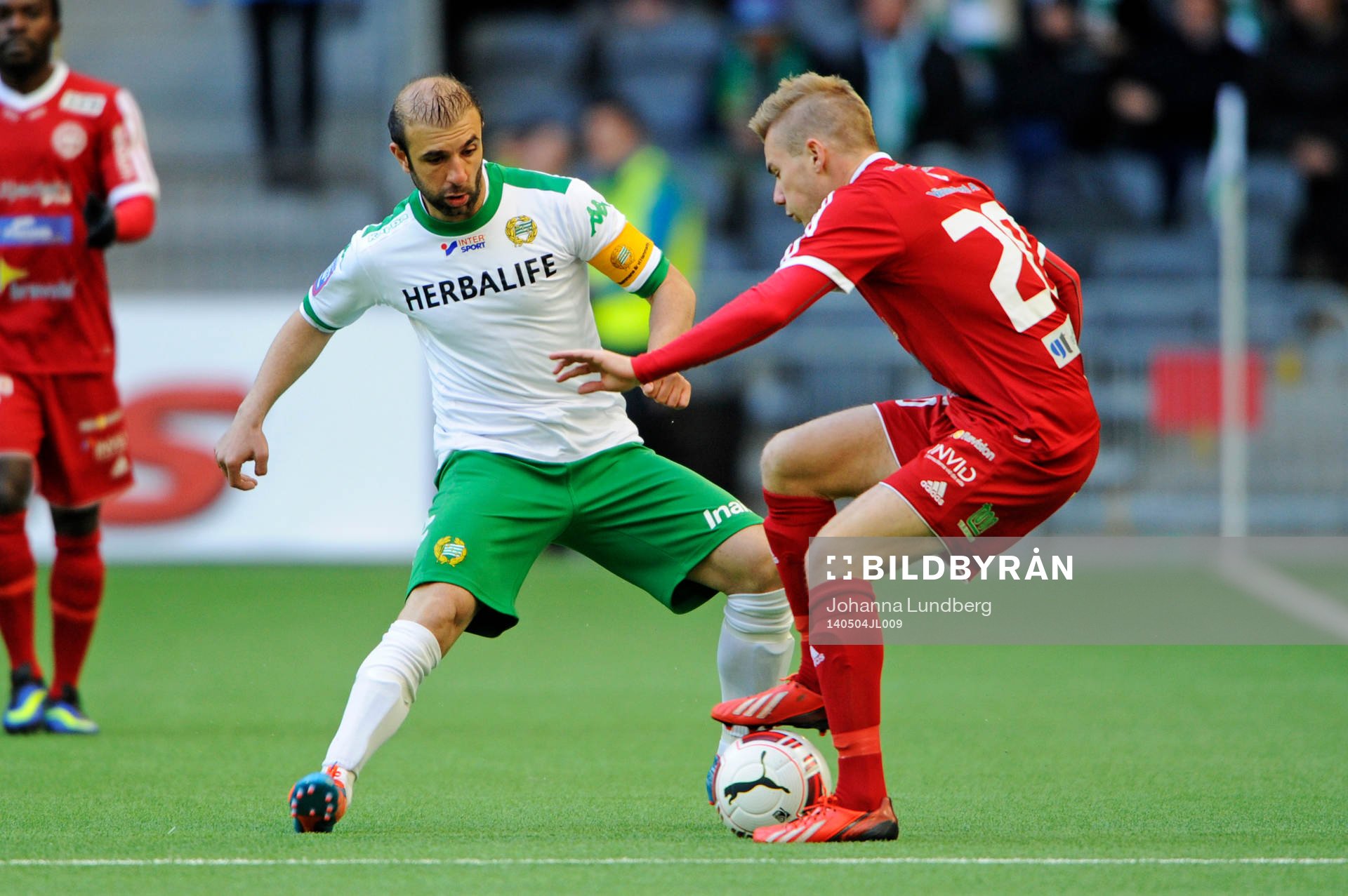 Hammarbys Kennedy Bakircioglü och Värnamos Freddy Winst