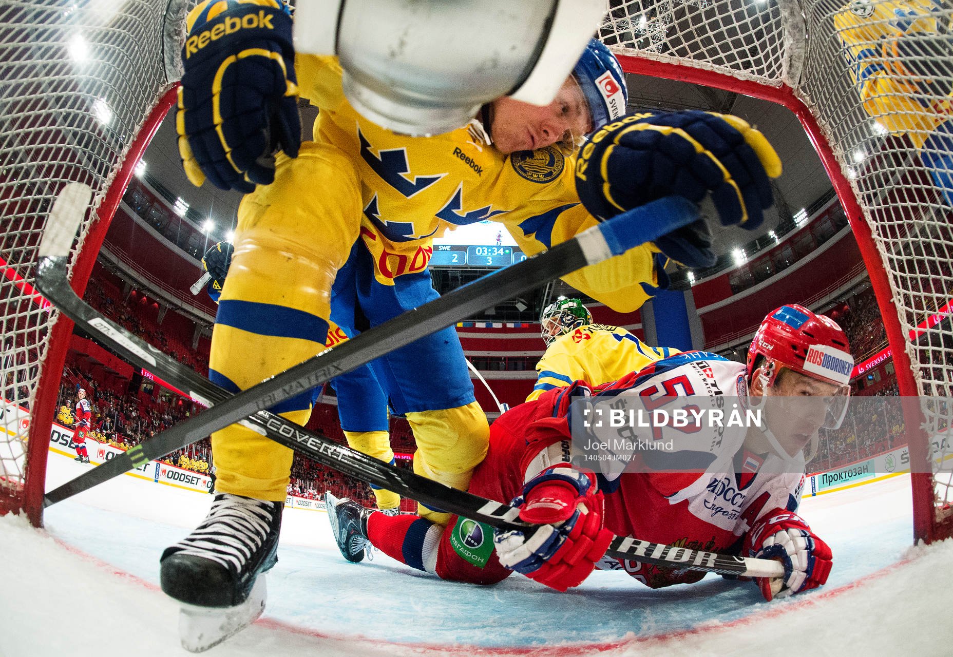 Sveriges Magnus Nygren och Rysslands Sergey Shirokov i en