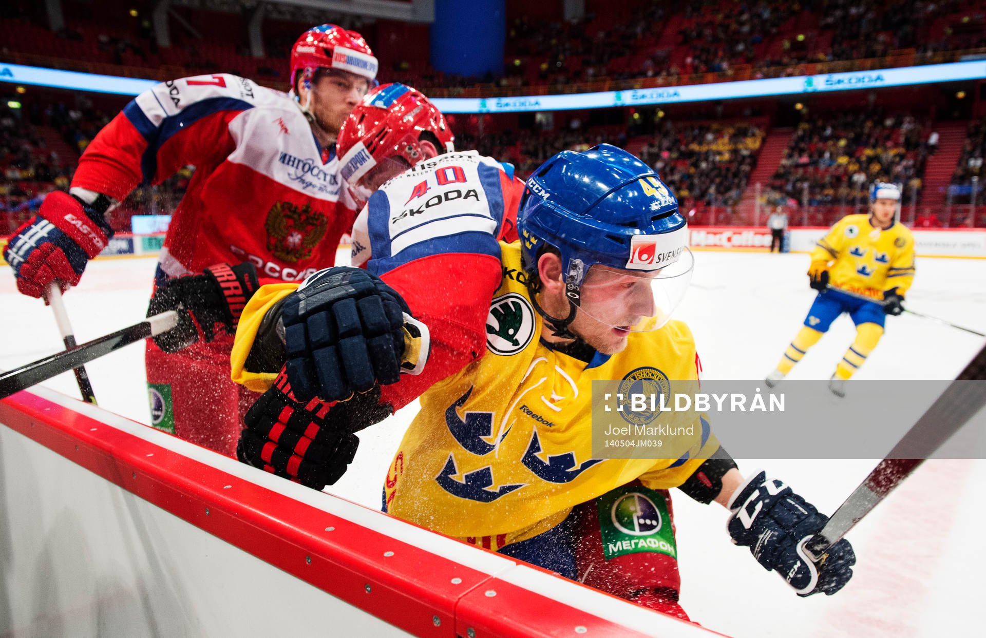 Rysslands Sergey Kalinin i en närkamp med Sveriges Oscar