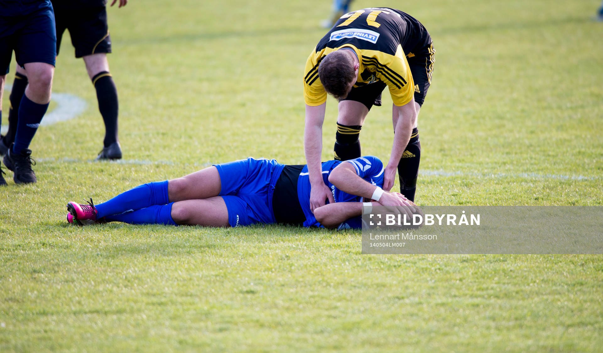 Skadad spelare i matchen i div. lll mellan Älmhult och IFK