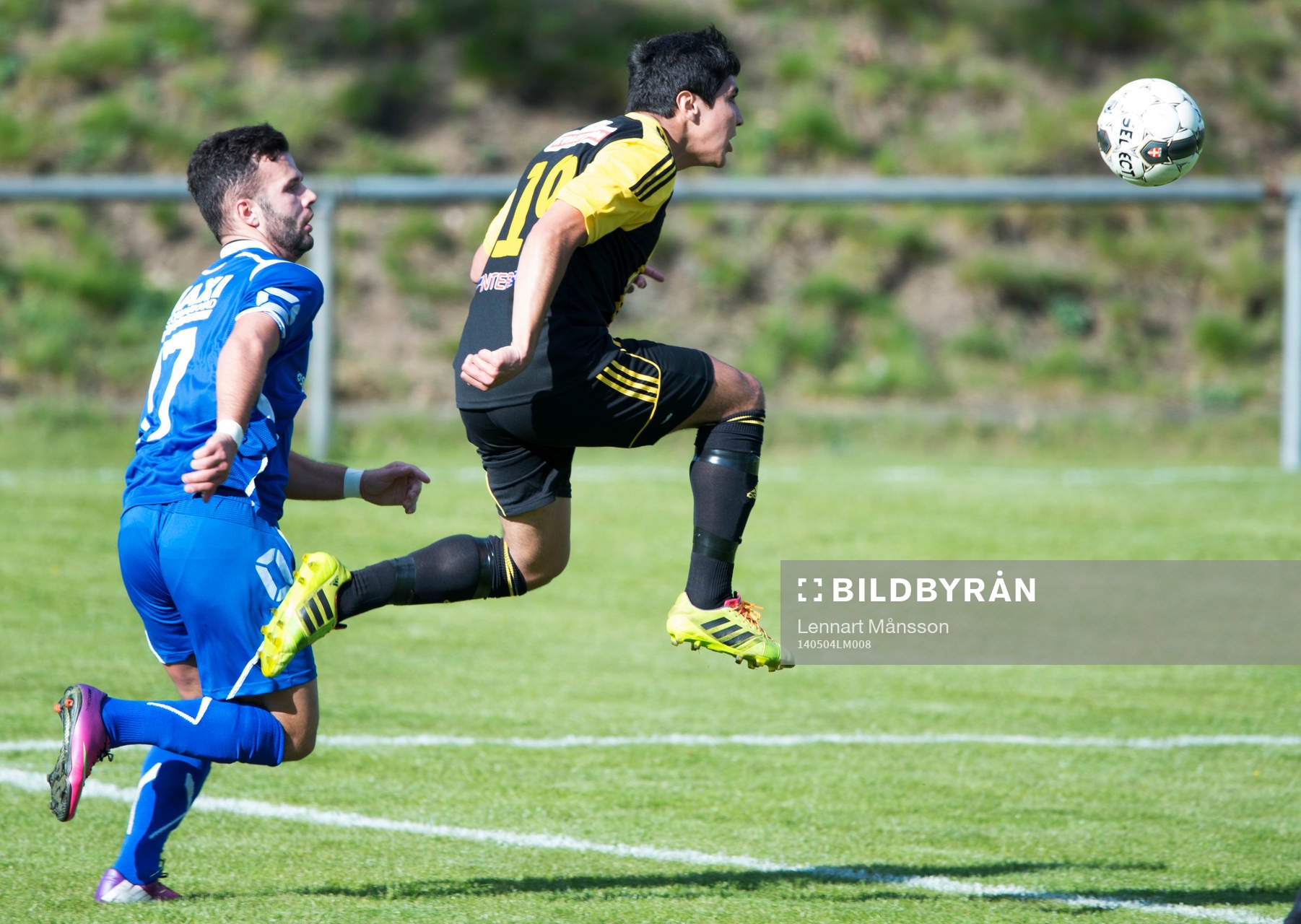 Hässleholms Diego Delgado  i matchen i div. lll mellan