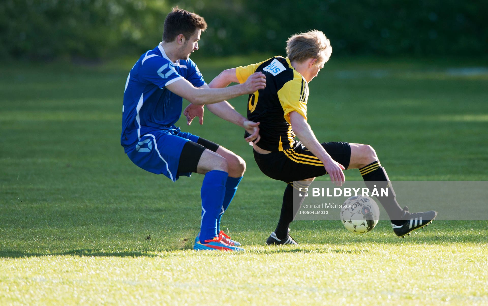 Hässleholms Philip Bengtsson i matchen i div. lll mellan