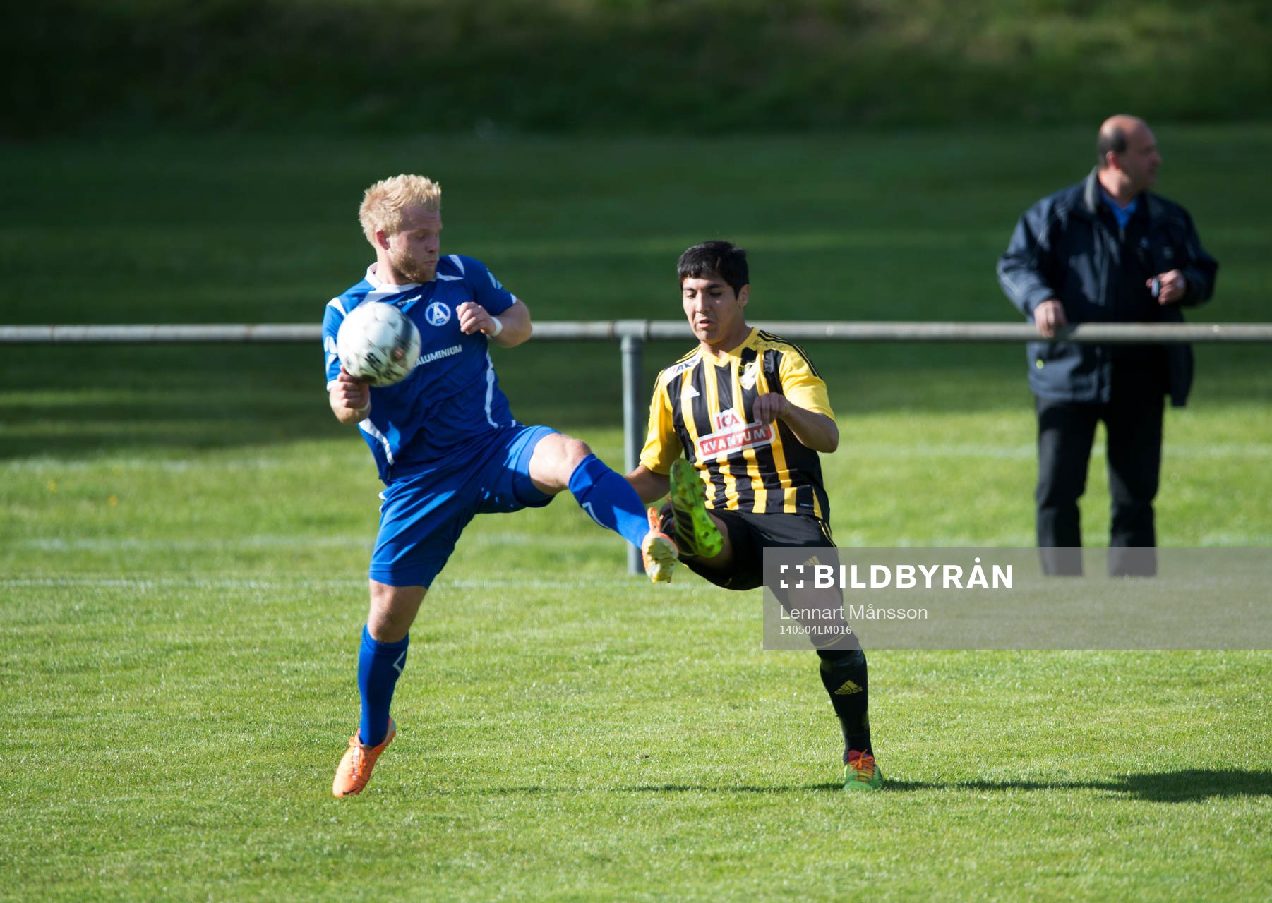 Hässleholms Diego Delgado  i matchen i div. lll mellan