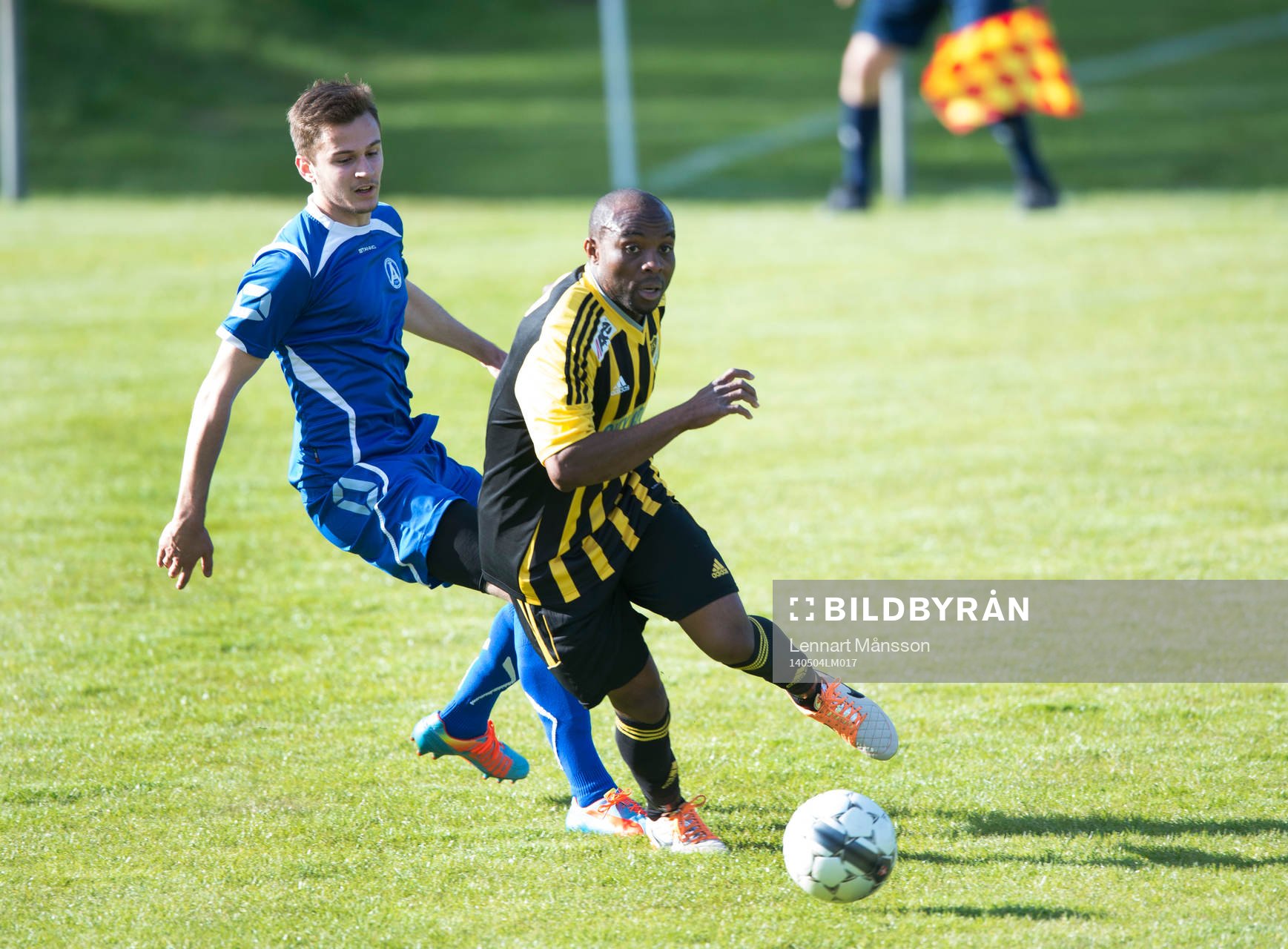  Hässleholms Initimi Biotonye i matchen i div. lll mellan Älmhult och IFK Hässleholm i Älmhult 4 maj  2014.