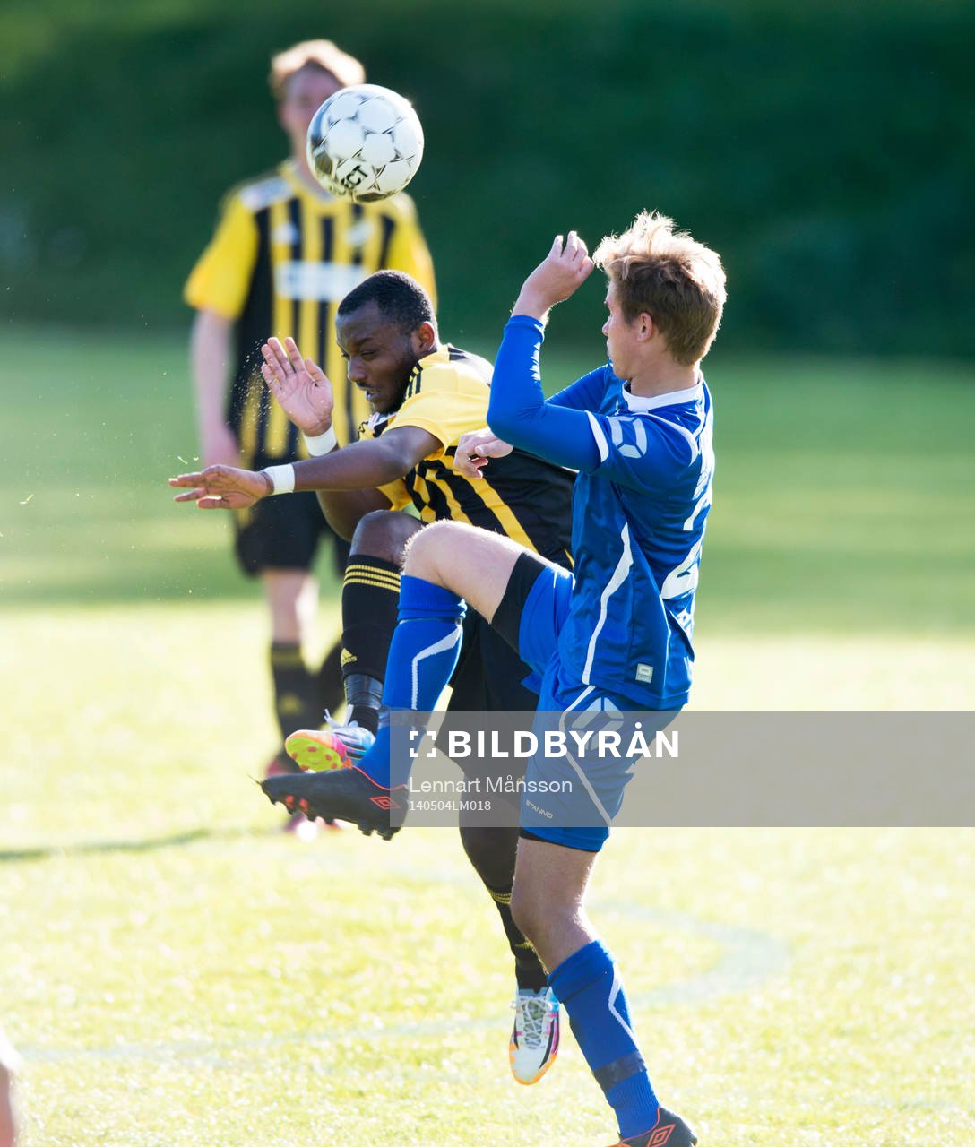 Hässleholms Brigth Frimpong  i matchen i div. lll mellan