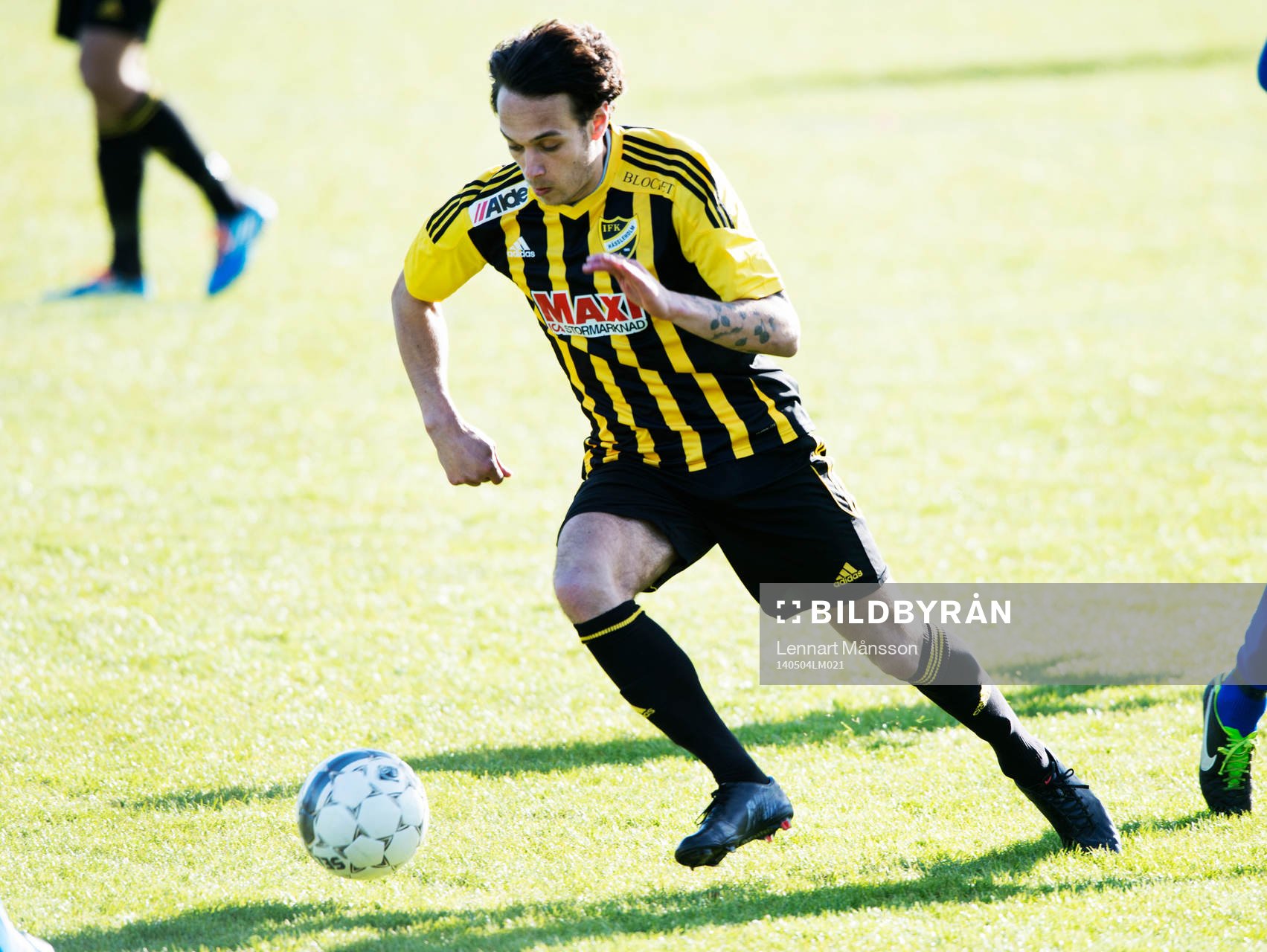 Hässleholms Karim Al-Asi  i matchen i div. lll mellan