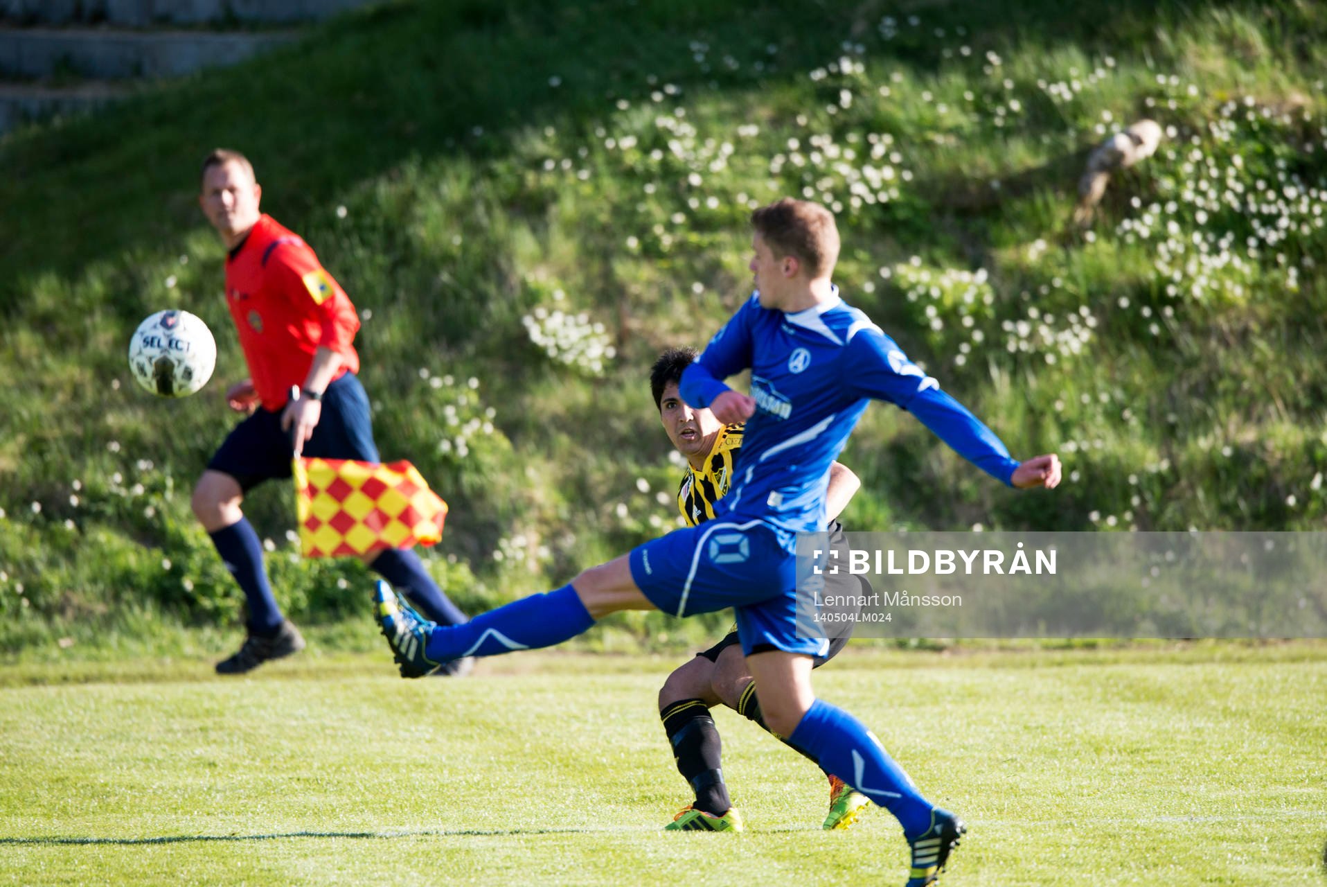 Hässleholms Diego Delgado  i matchen i div. lll mellan