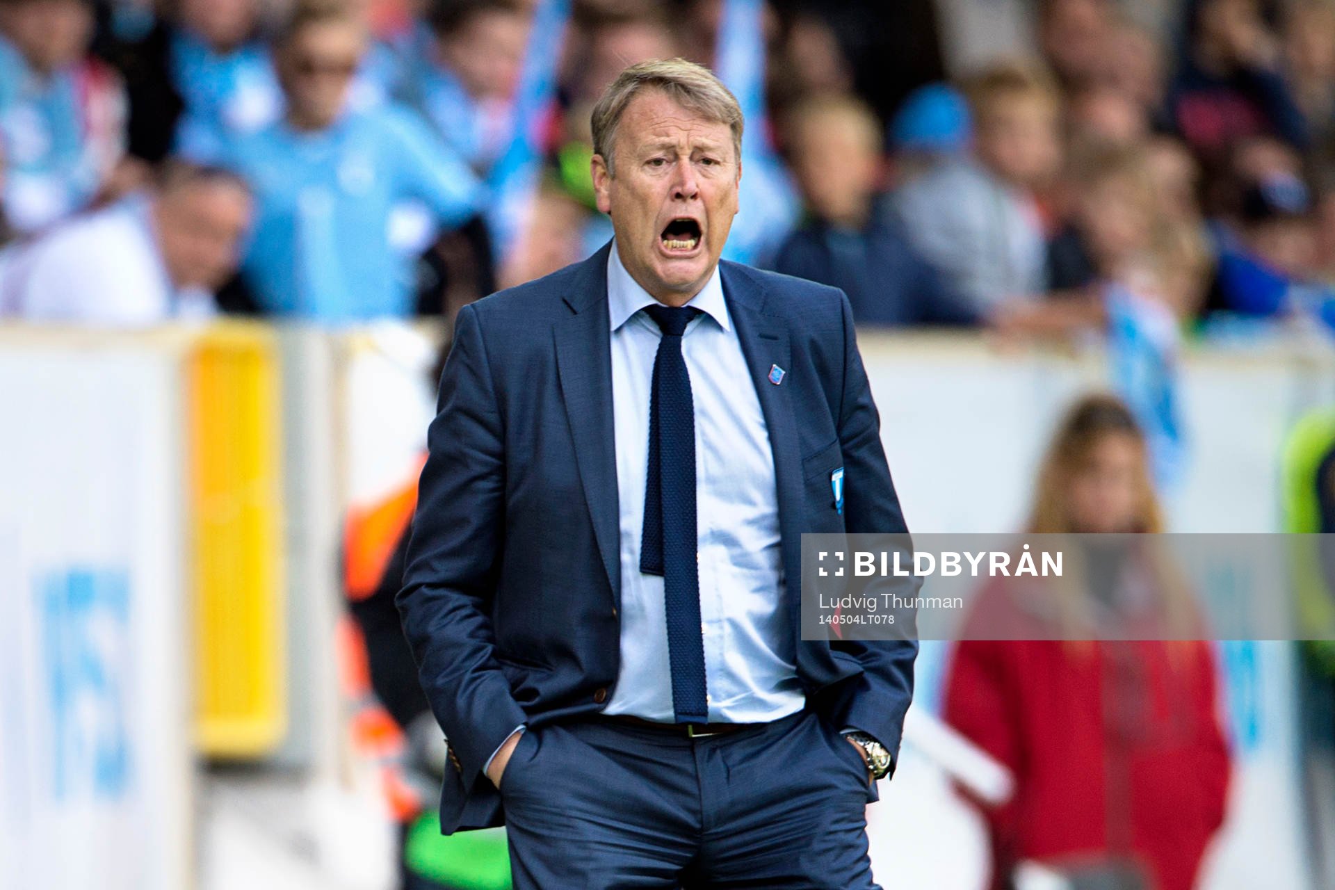 Malmö FFs tränare Åge Hareide skriker