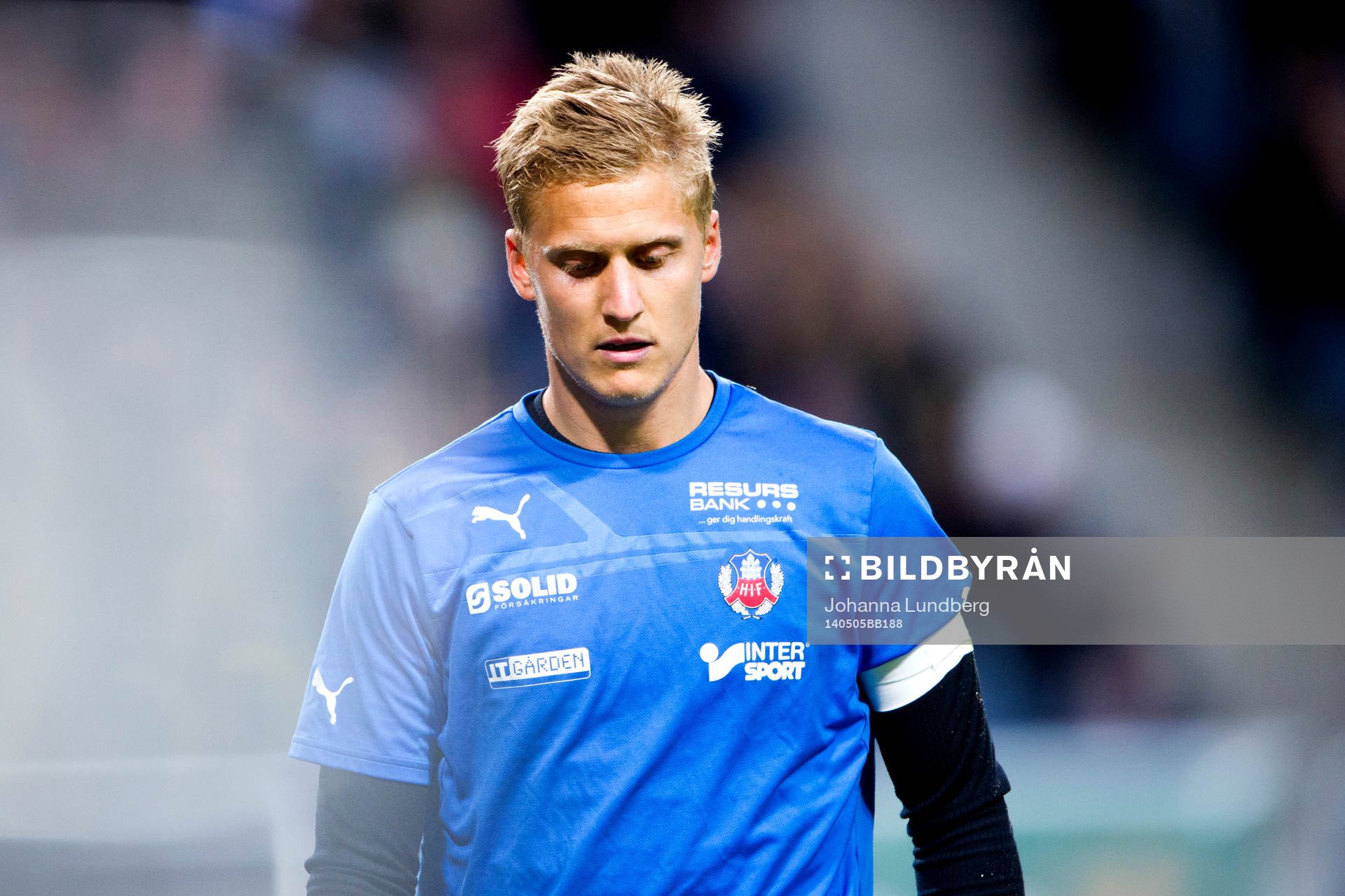 Helsingborgs målvatk Pär Hansson deppar