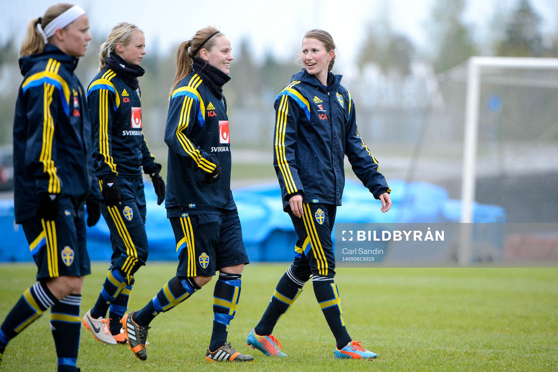 Sveriges Sara Thunebro, Amanda Ilestedt, Lisa Dahlkvist och