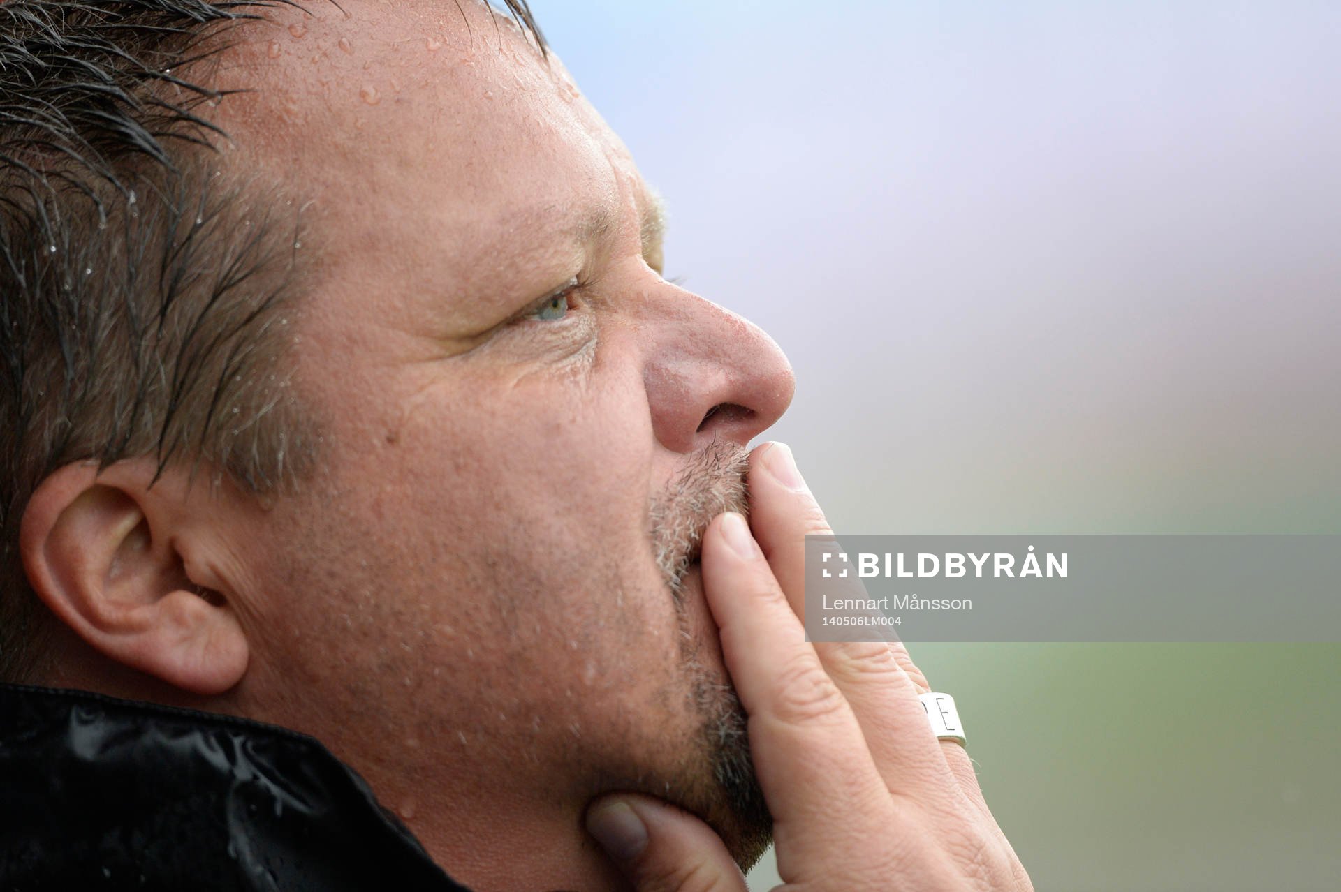  Helsingborgs tränare Roar Hansen under Helsingborgs träning inför derbyt mot Malmö FF i Helsingborg 7 maj 2014.