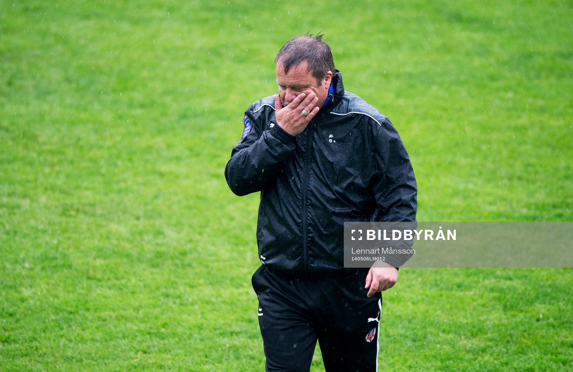 Helsingborgs tränare Roar Hansen vid Helsingborgs träning inför derbyt i Helsingborg 7 maj  2014.