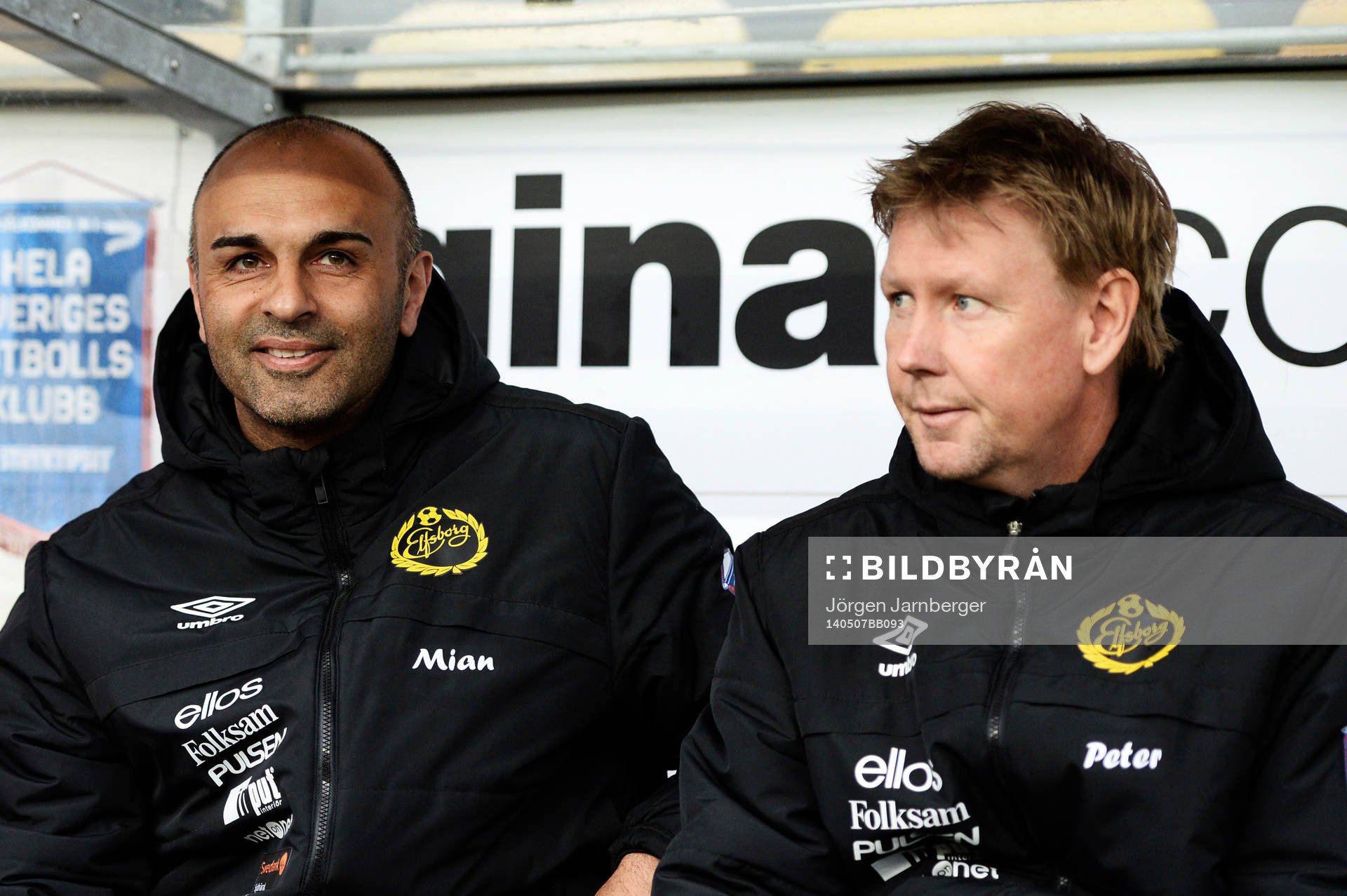Elfsborgs tränare Jan Mian och assisterande tränare Peter