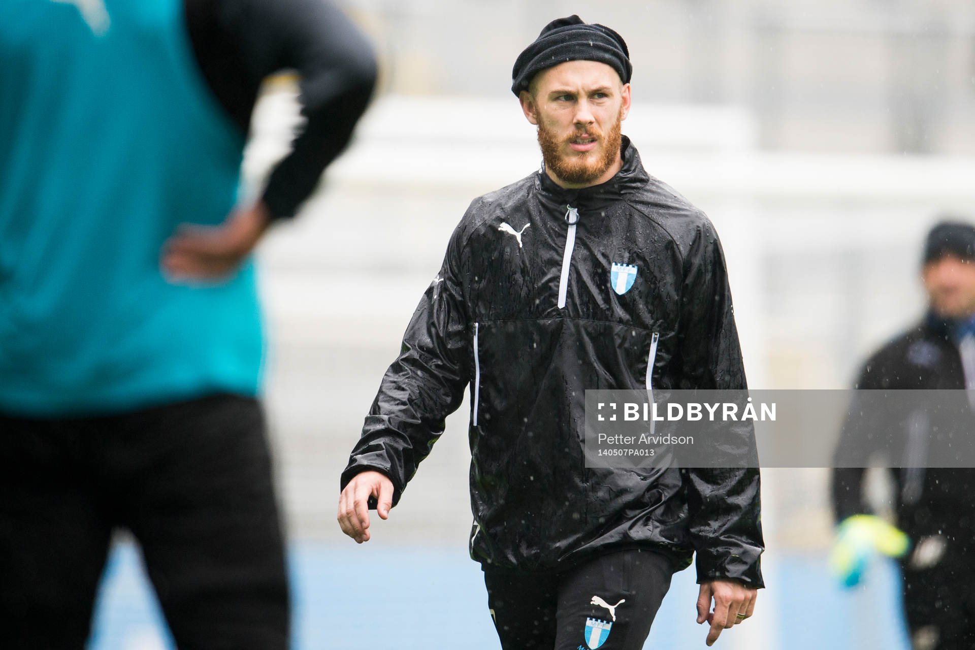 Malmö FFs Magnus Eriksson under Malmö FFs träning inför derbyt mot Helsingborg den 7 maj 2014 i Malmö.