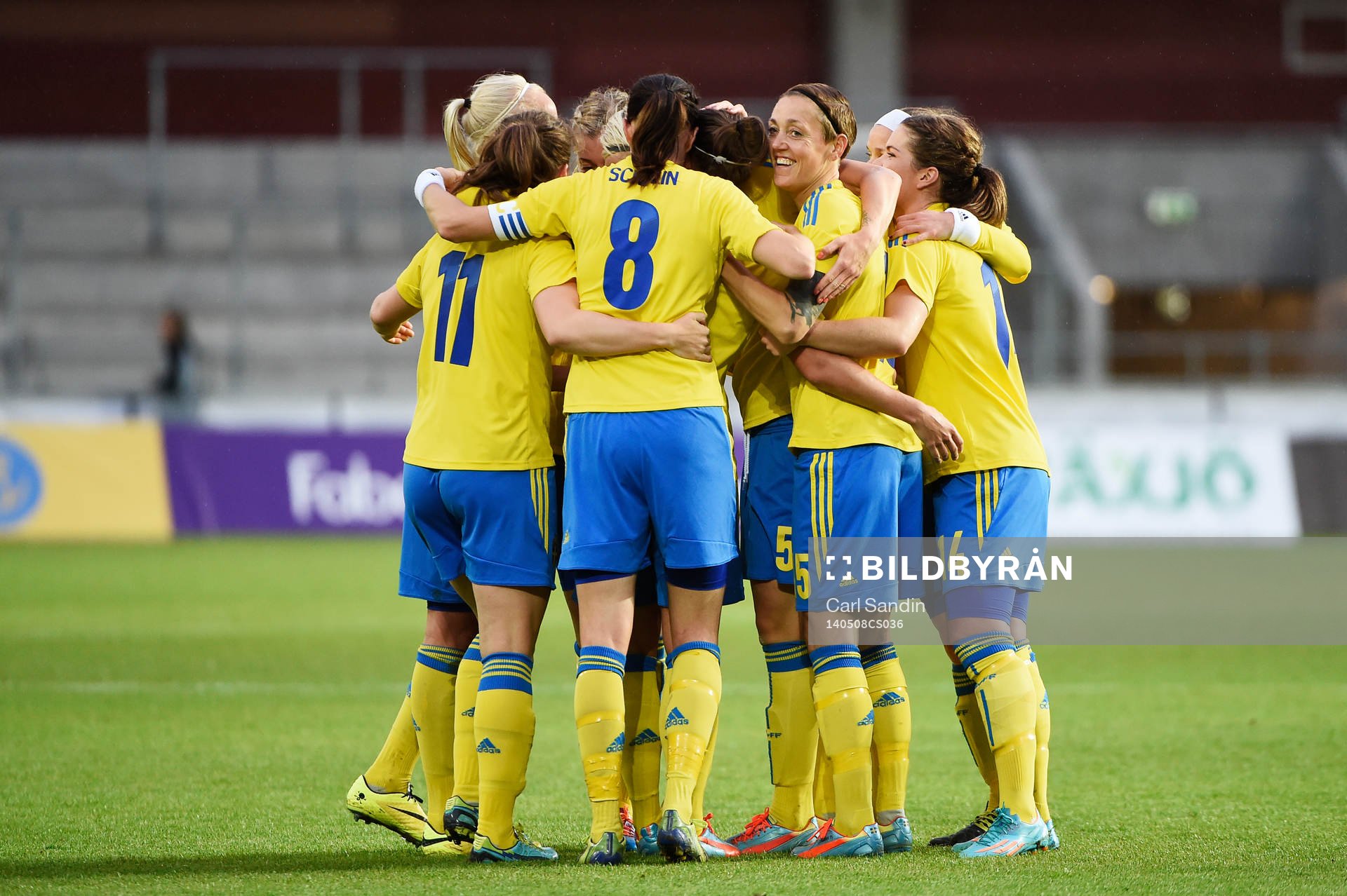 Sveriges Lina Nilsson jublar