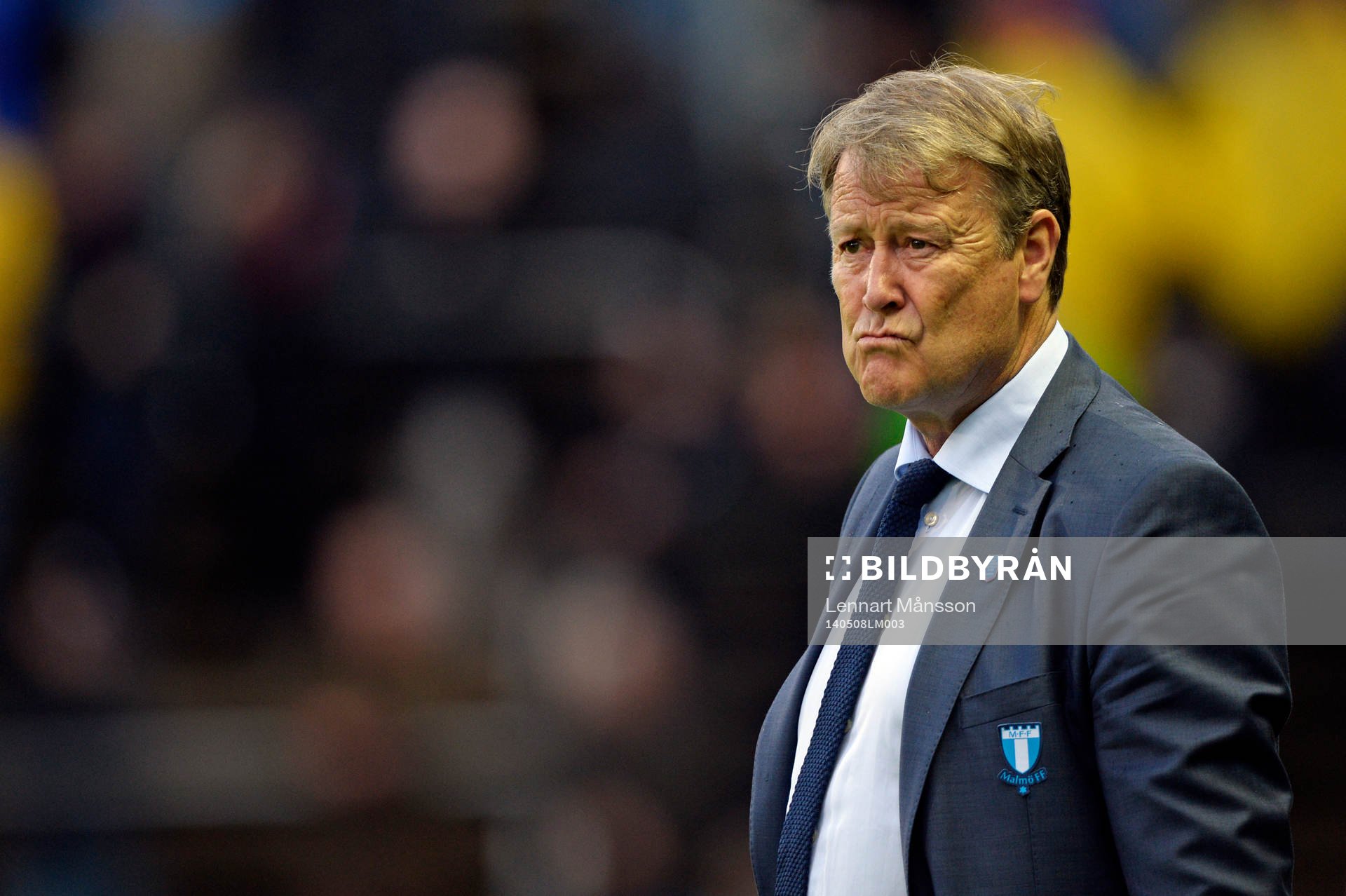 Malmö FFs tränare Åge Hareide i matchen i allsvenskan