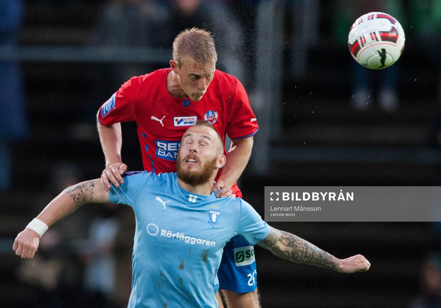 Helsingborgs Peter Larsson och Malmös Magnus Eriksson i