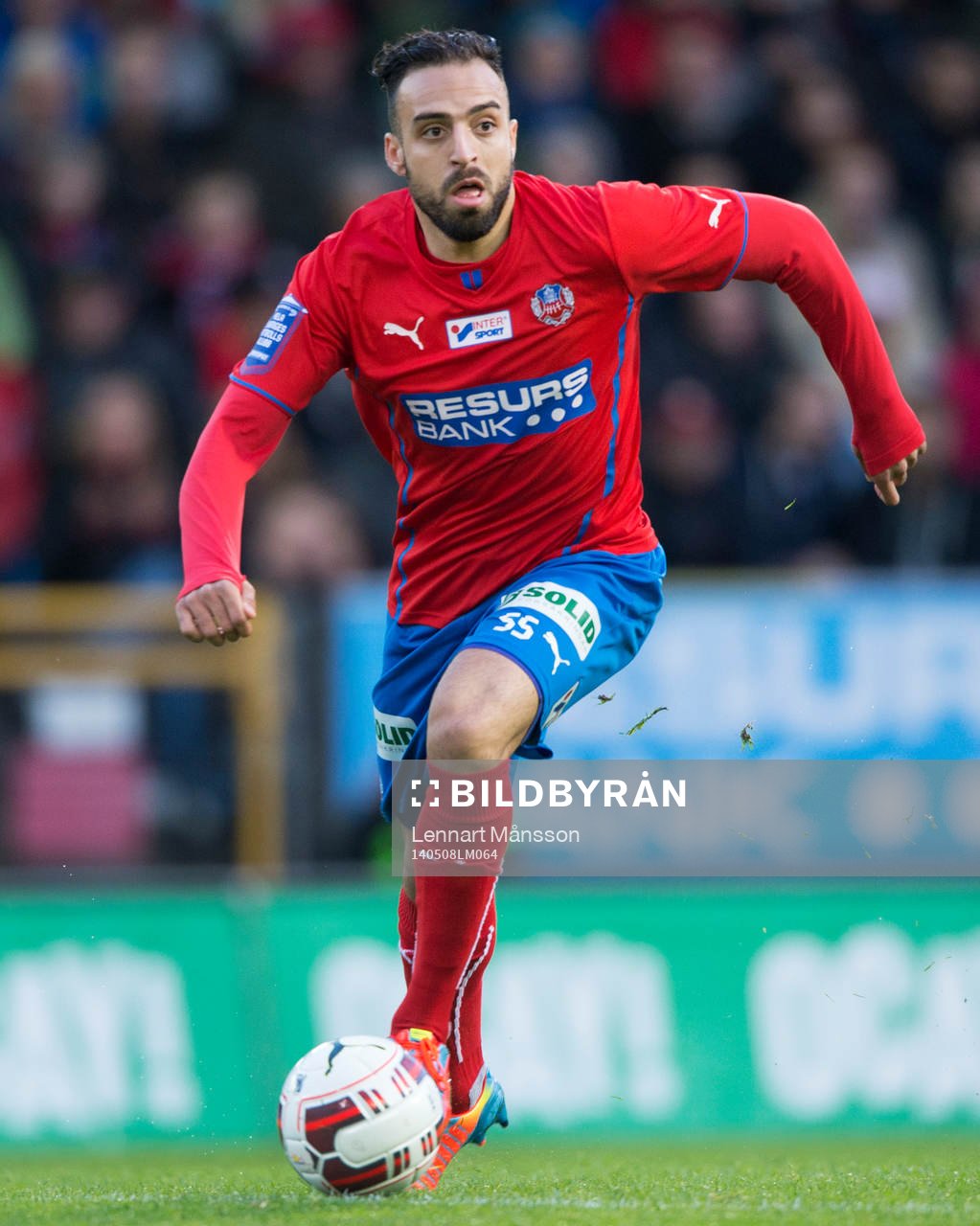 Helsingborgs Abdul Khalili i matchen i allsvenskan mellan