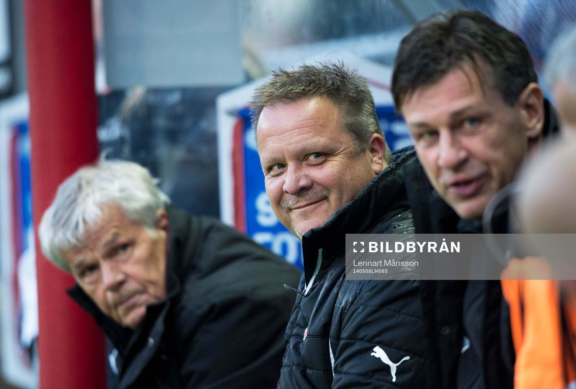 Helsingborgs tränartrio Kalle Björklund, Roar Hansen och
