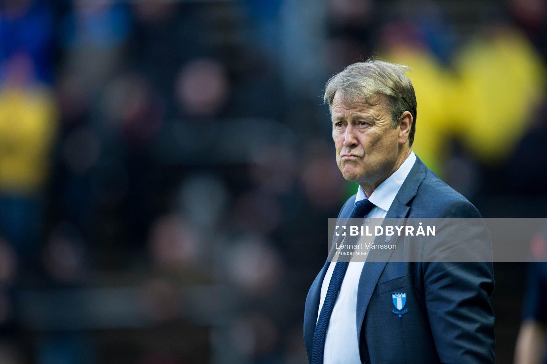 Malmös tränare Åge Hareide i matchen i allsvenskan