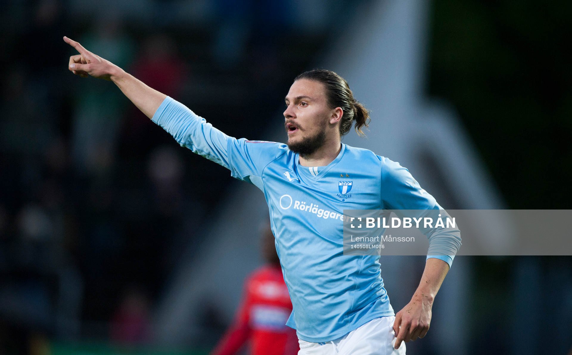 Malmös Erik Johansson i matchen i allsvenskan mellan