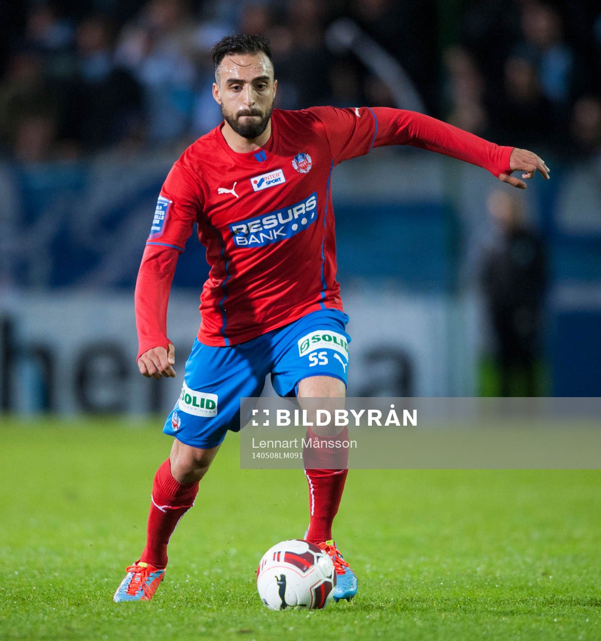 Helsingborgs Abdul Khalili i matchen i allsvenskan mellan