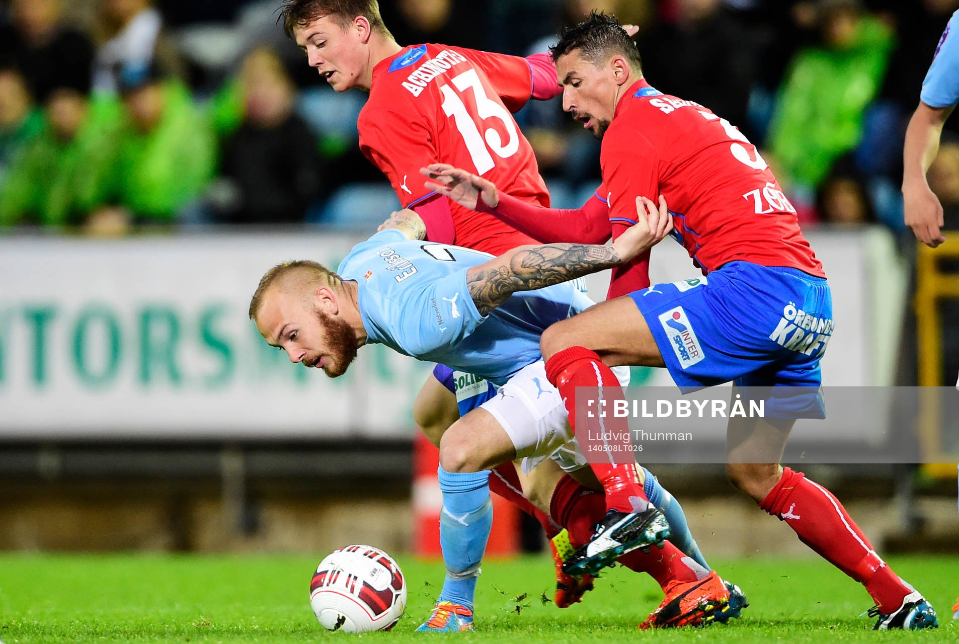 Malmö FFs Magnus Eriksson och Helsingborgs Loret Sadiku