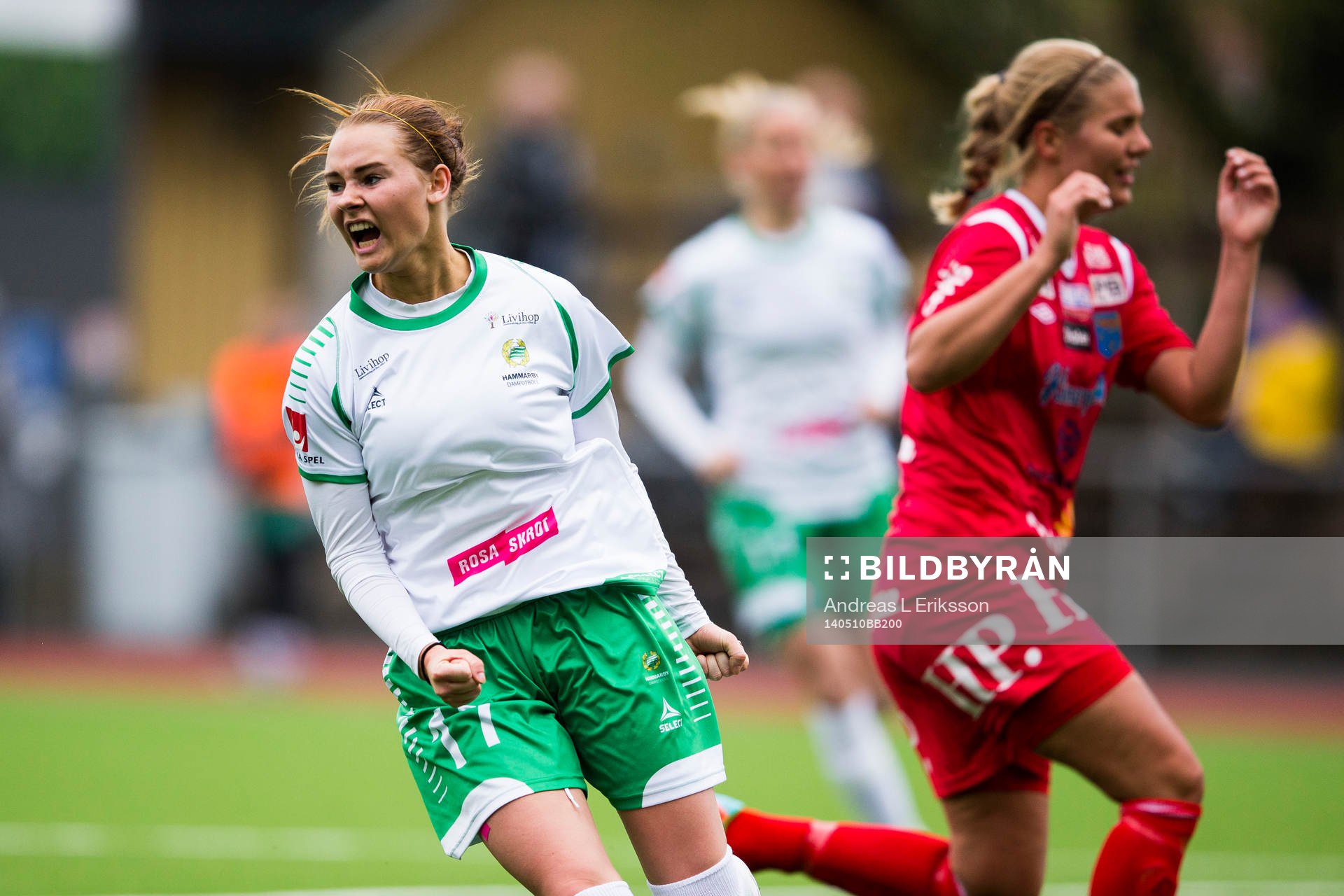 Hammarbys Emma Jansson jublar