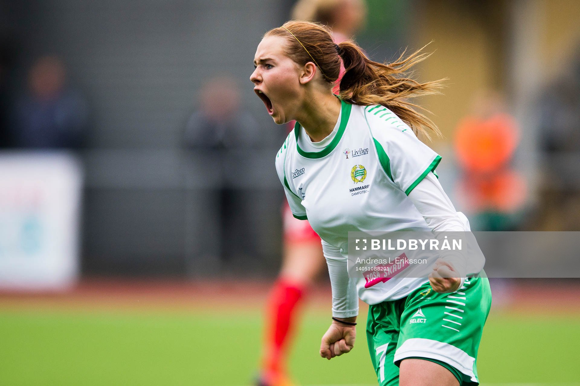 Hammarbys Emma Jansson jublar