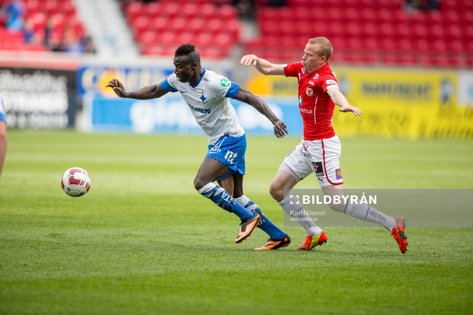 Norrköpings Alhaji Kamara och Kalmars Tobias Eriksson