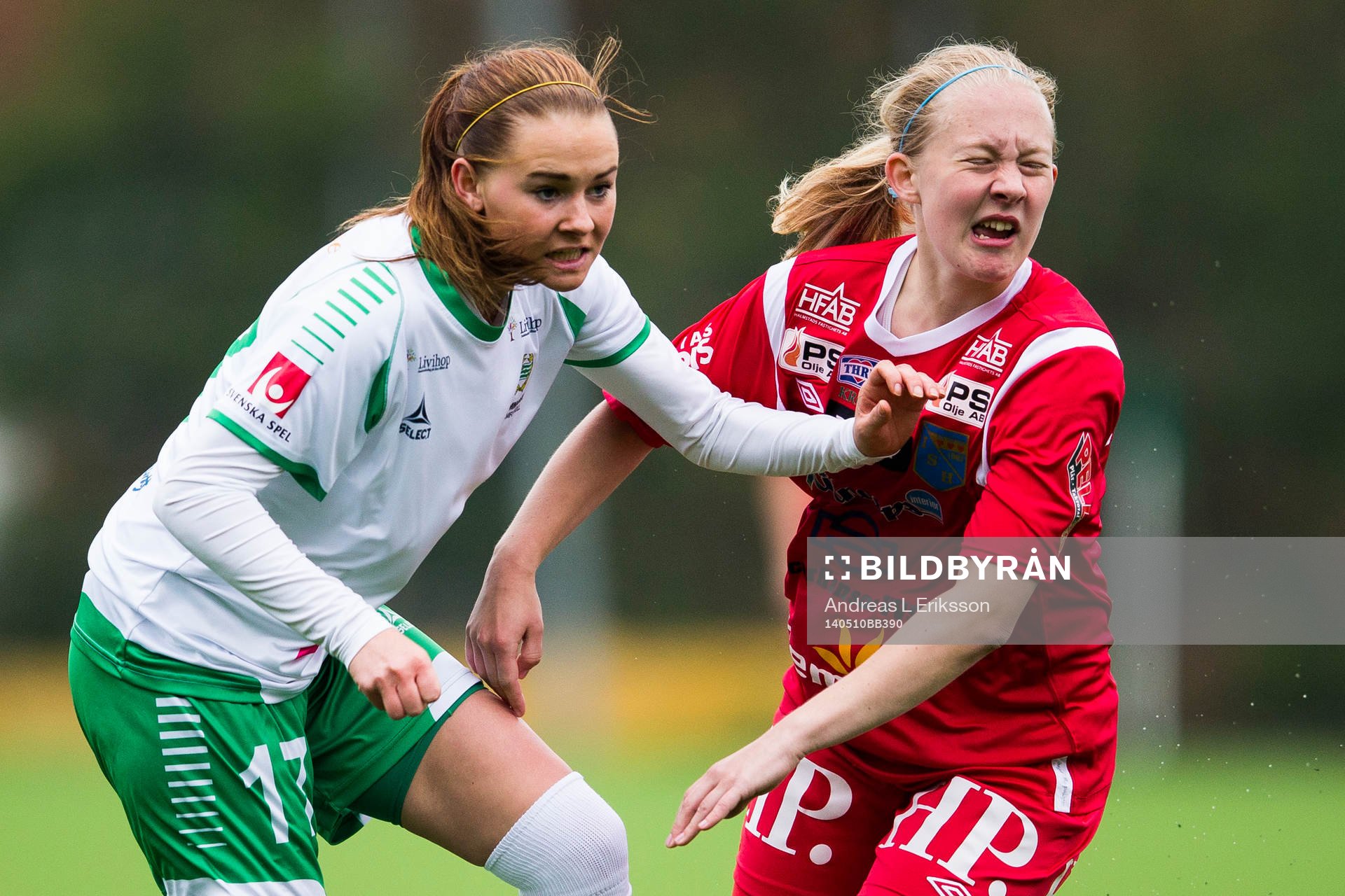 Hammarbys Emma Jansson och Halmias Frida Ottosson