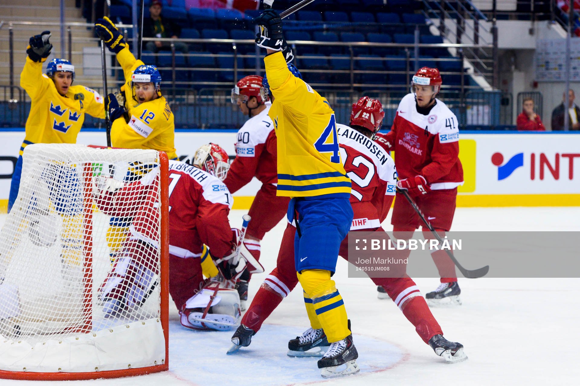 Sveriges Mikael Backlund, Joakim Lindström och Oscar