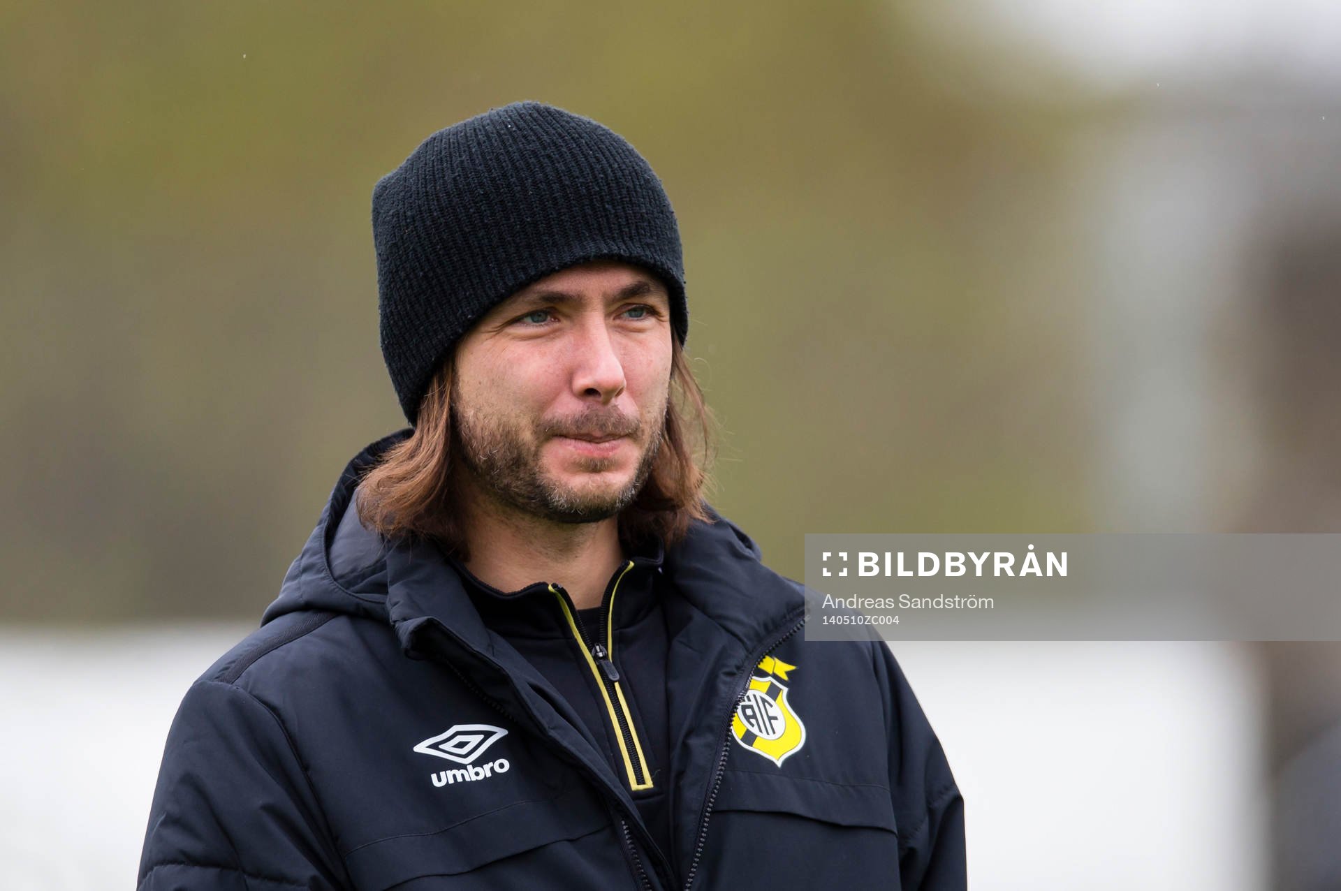 Ältas fystränare Sebastian Ekblom-Bak inför fotbollsmatchen i Elitettan mellan Älta och Hovås Billdal den 10 Maj 2014 i Stockholm. 