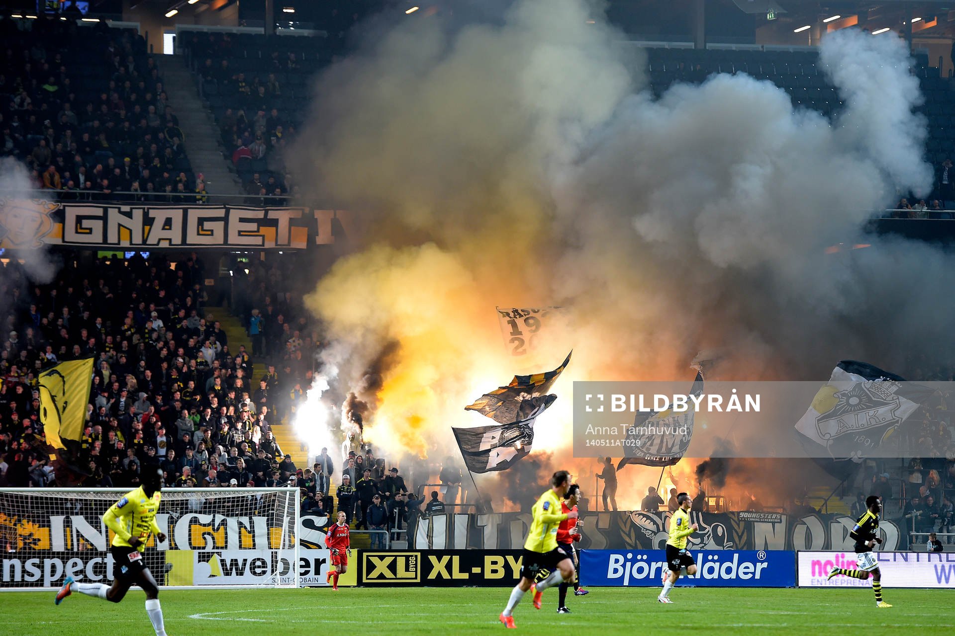 under fotbollsmatchen i Allsvenskan mellan AIK och Mjällby