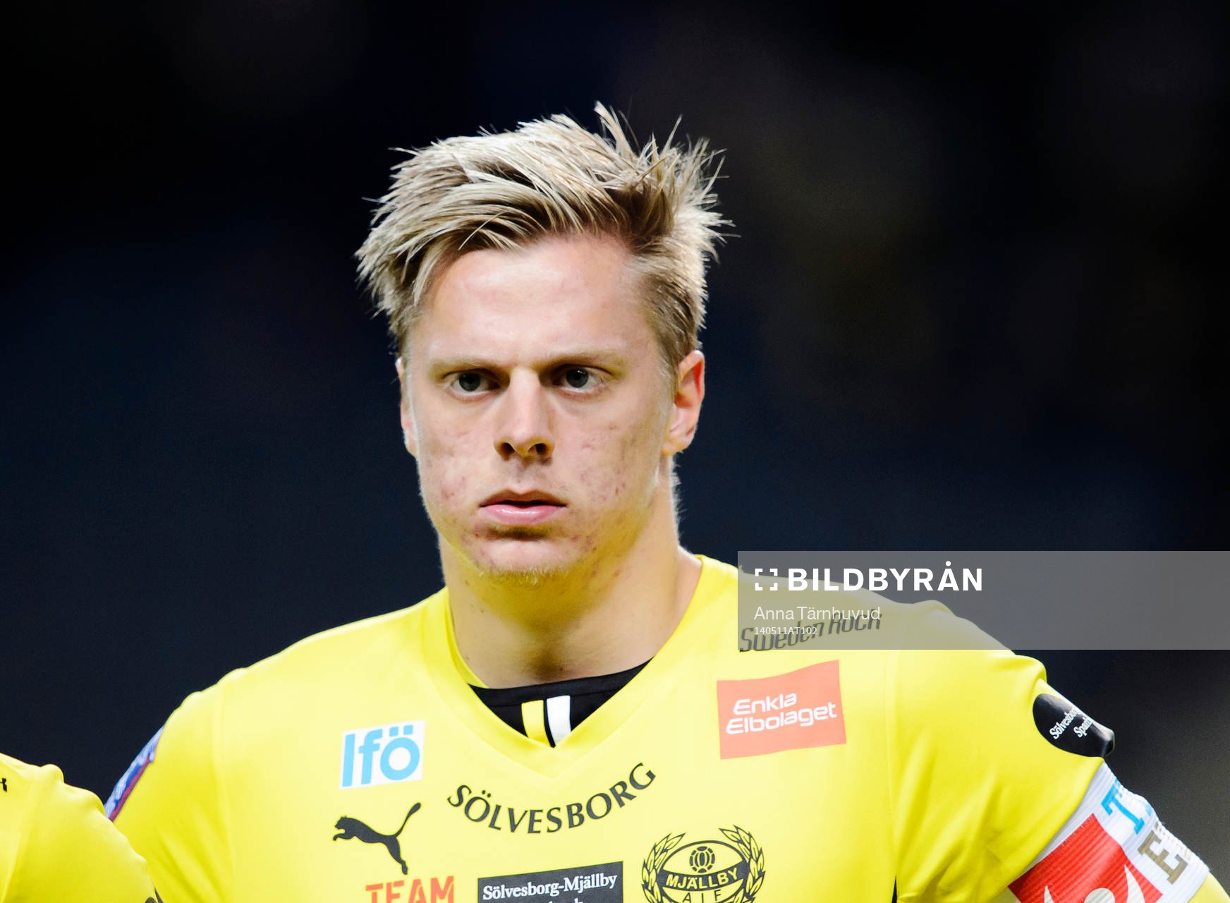 Porträtt på Mjällbys Mattias Håkansson innan