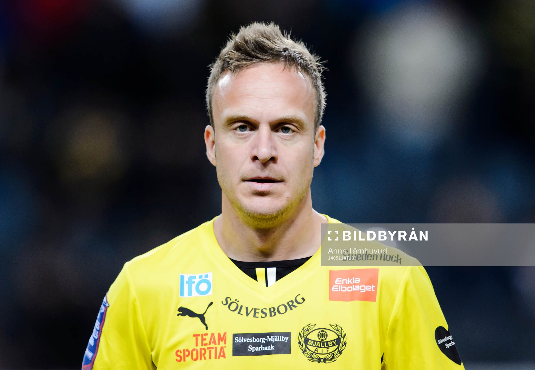 Porträtt på Mjällbys Marcus Ekenberg innan