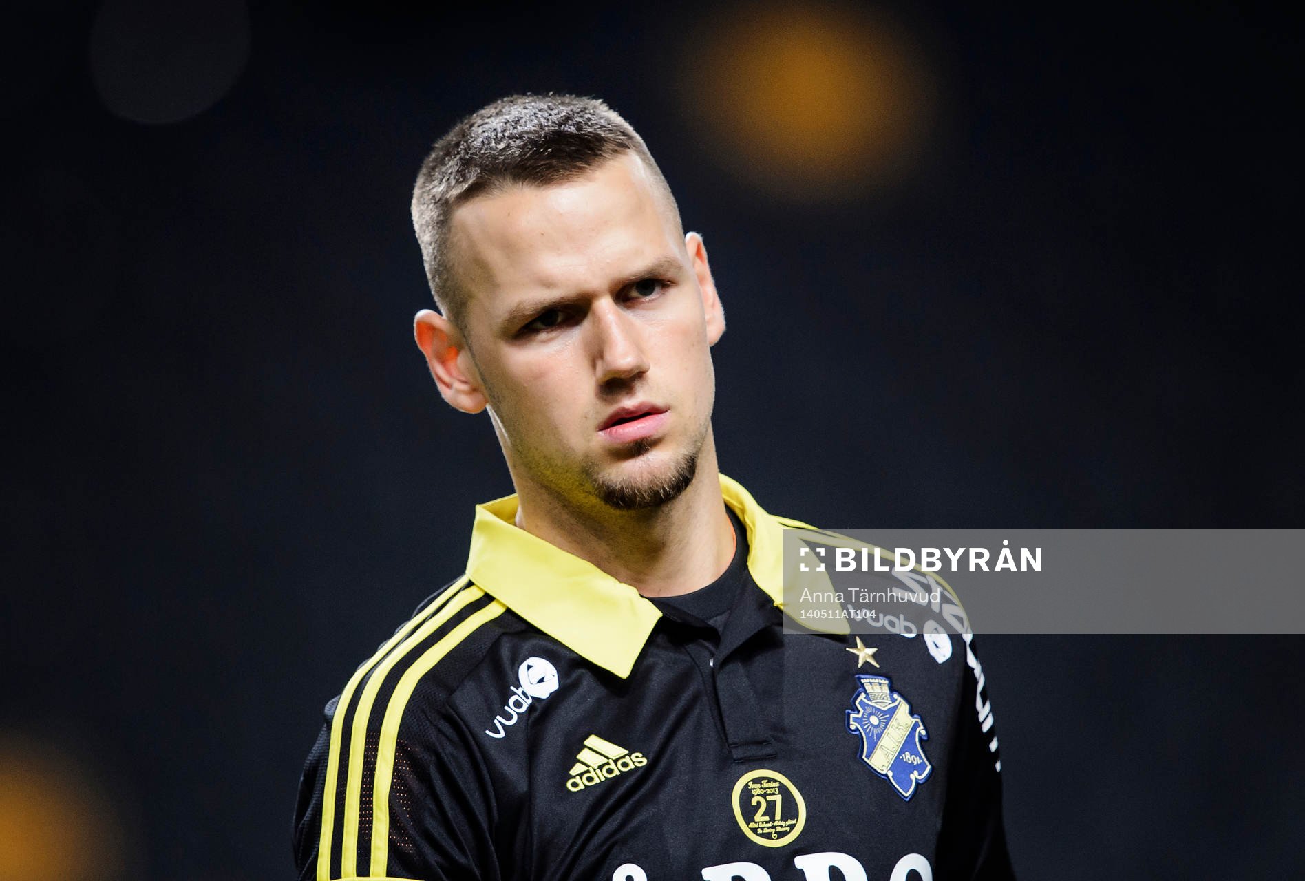 s Alexander Milosevic innan fotbollsmatchen i Allsvenskan