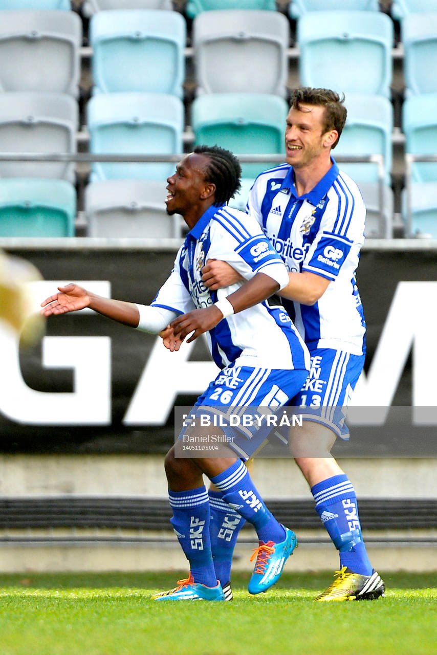 I140511 IFK Göteborgs May Mahlangu jublar