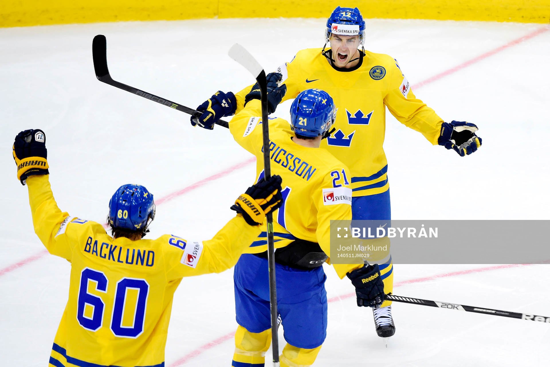 Sveriges Mikael Backlund, Jimmie Ericsson och Joakim