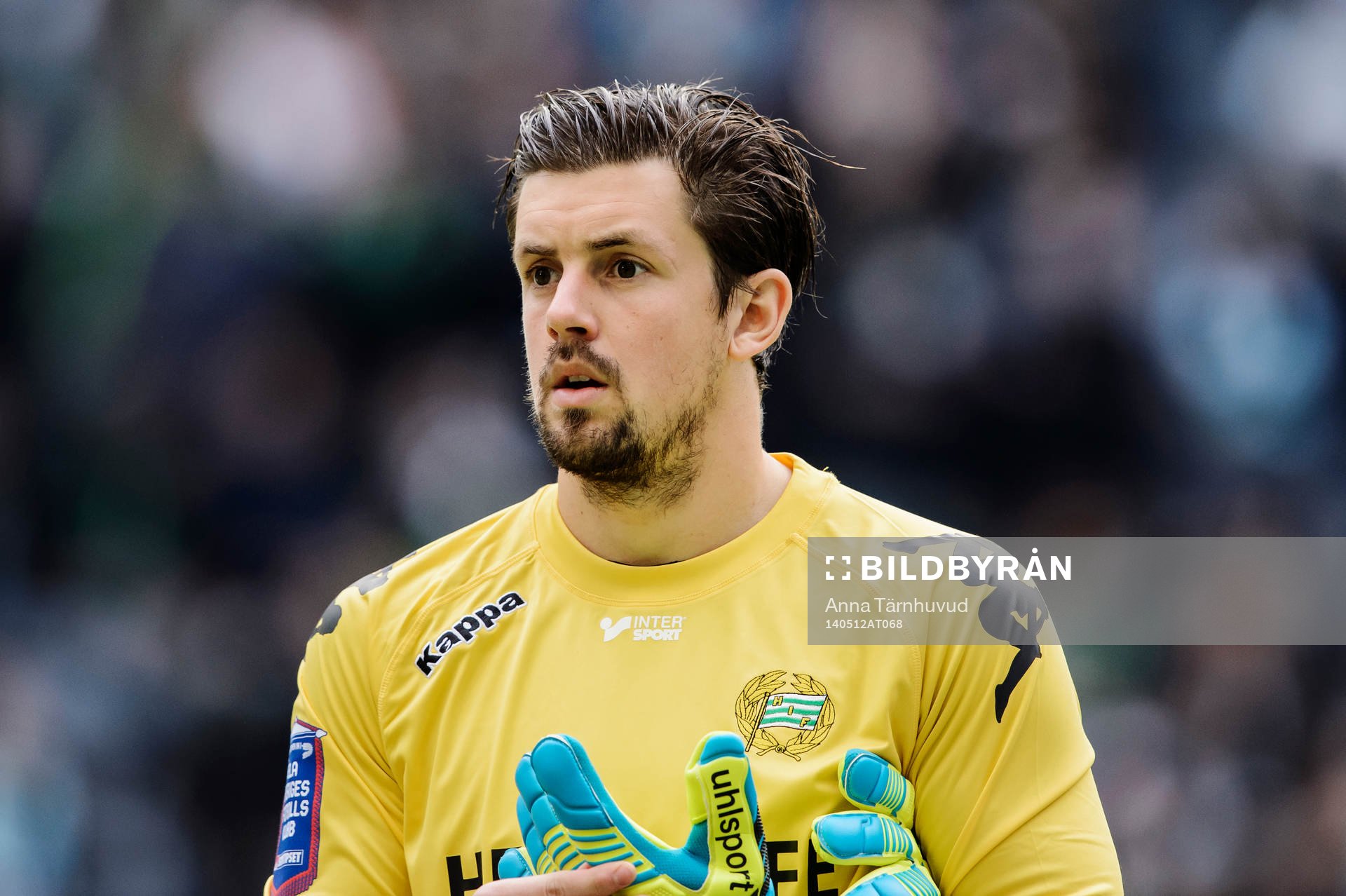 Porträtt på Hammarbys målvakt Johannes Hopf före