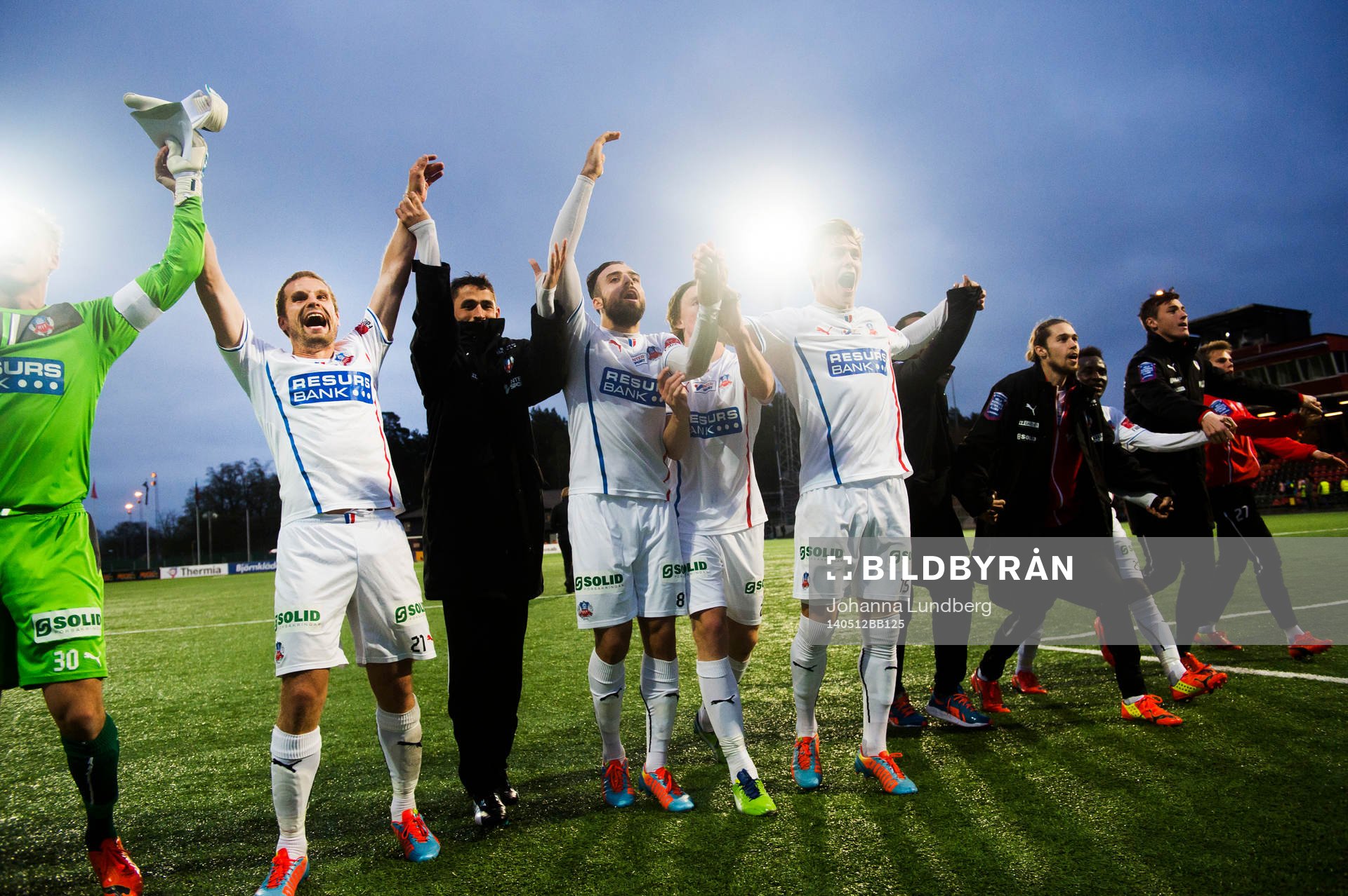 Helsingborgs spelare jublar
