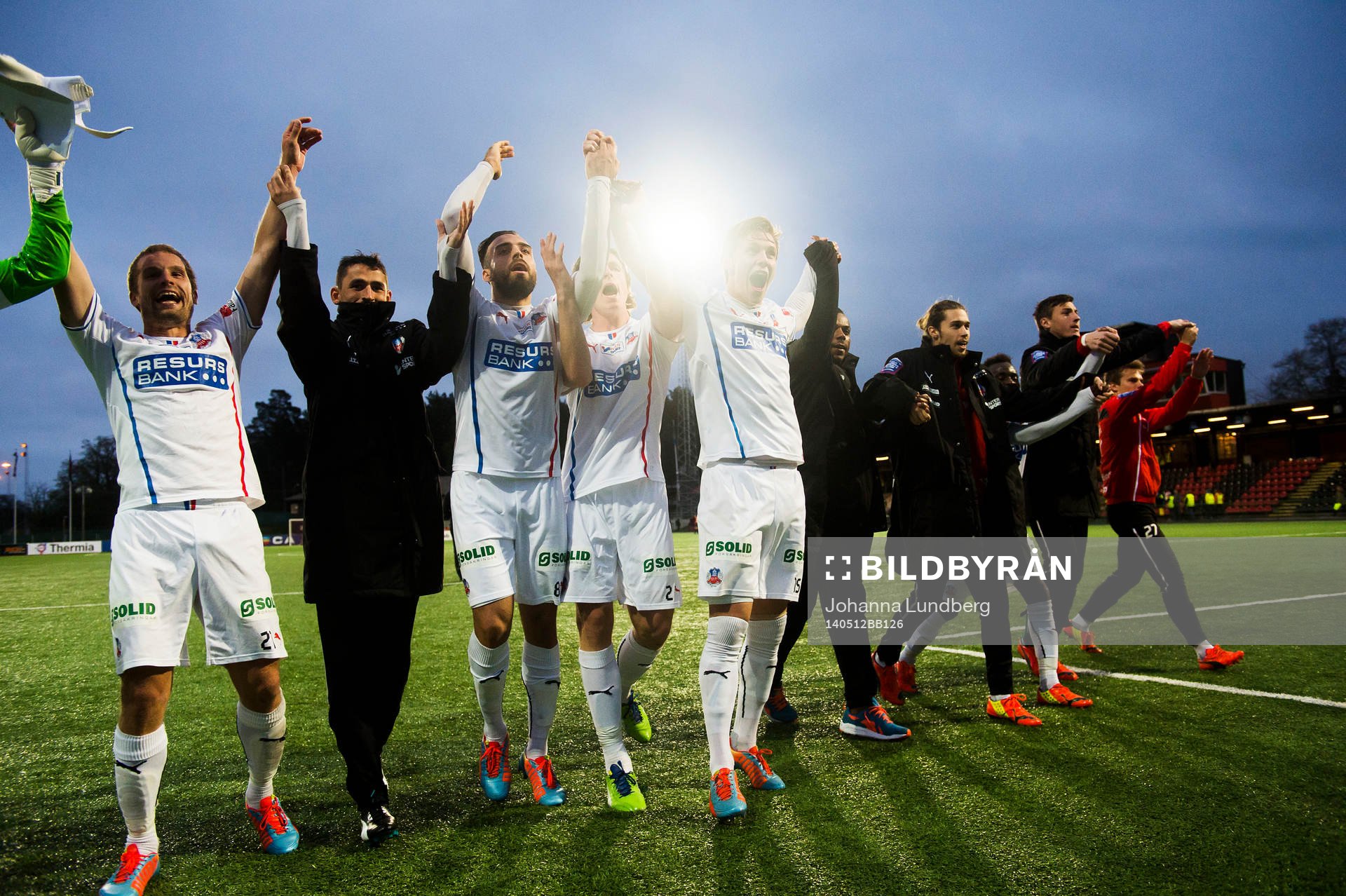 Helsingborgs spelare jublar