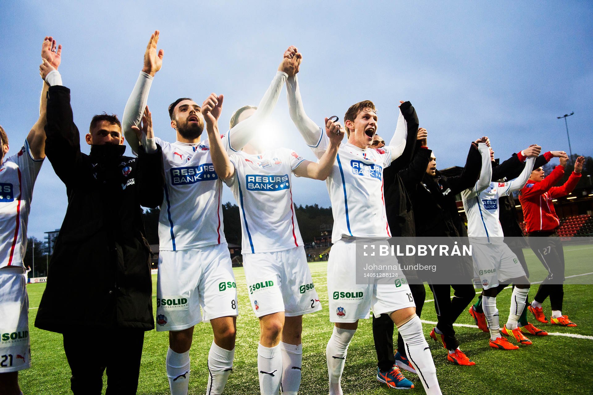 Helsingborgs spelare jublar
