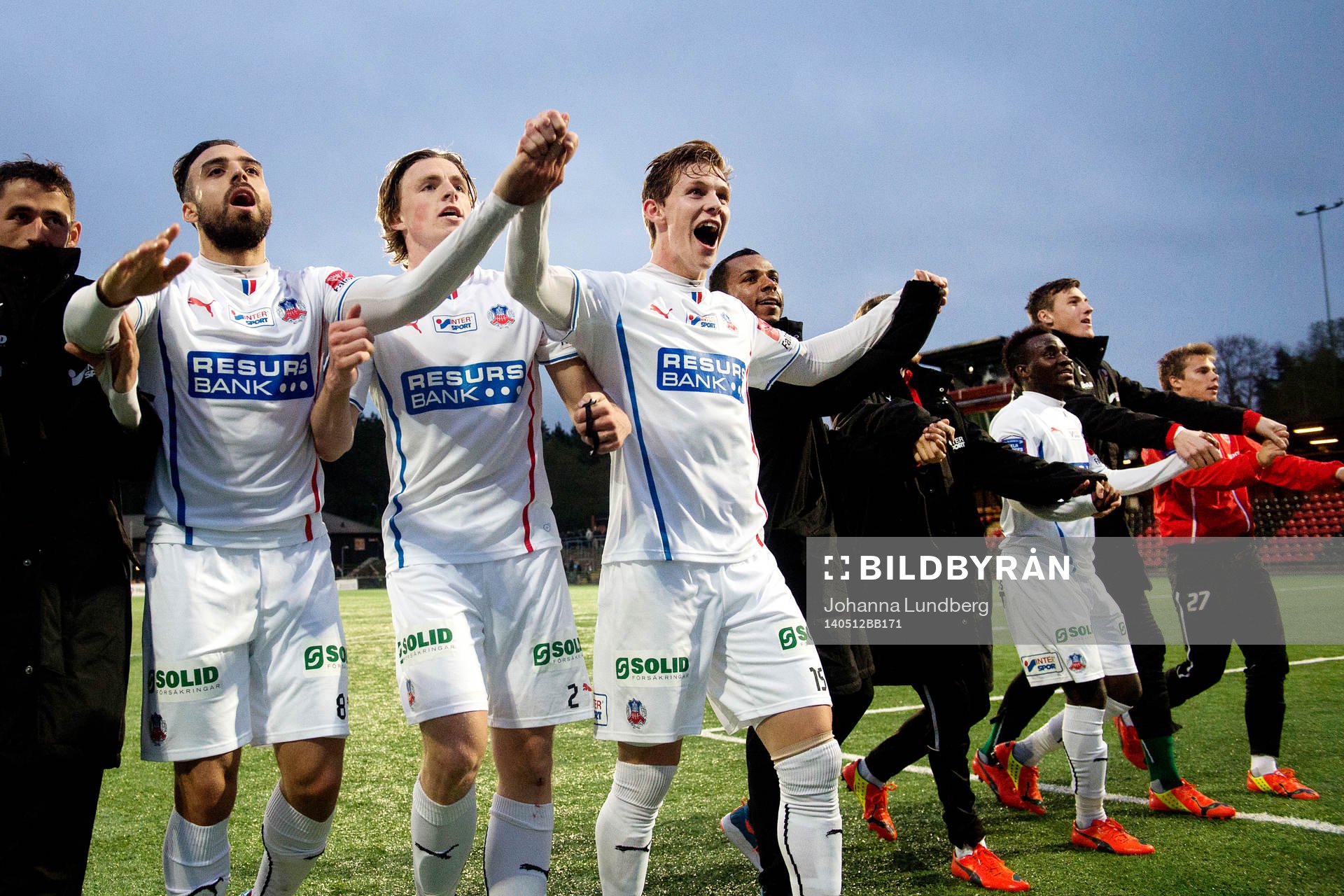 Helsingborgs spelare jublar
