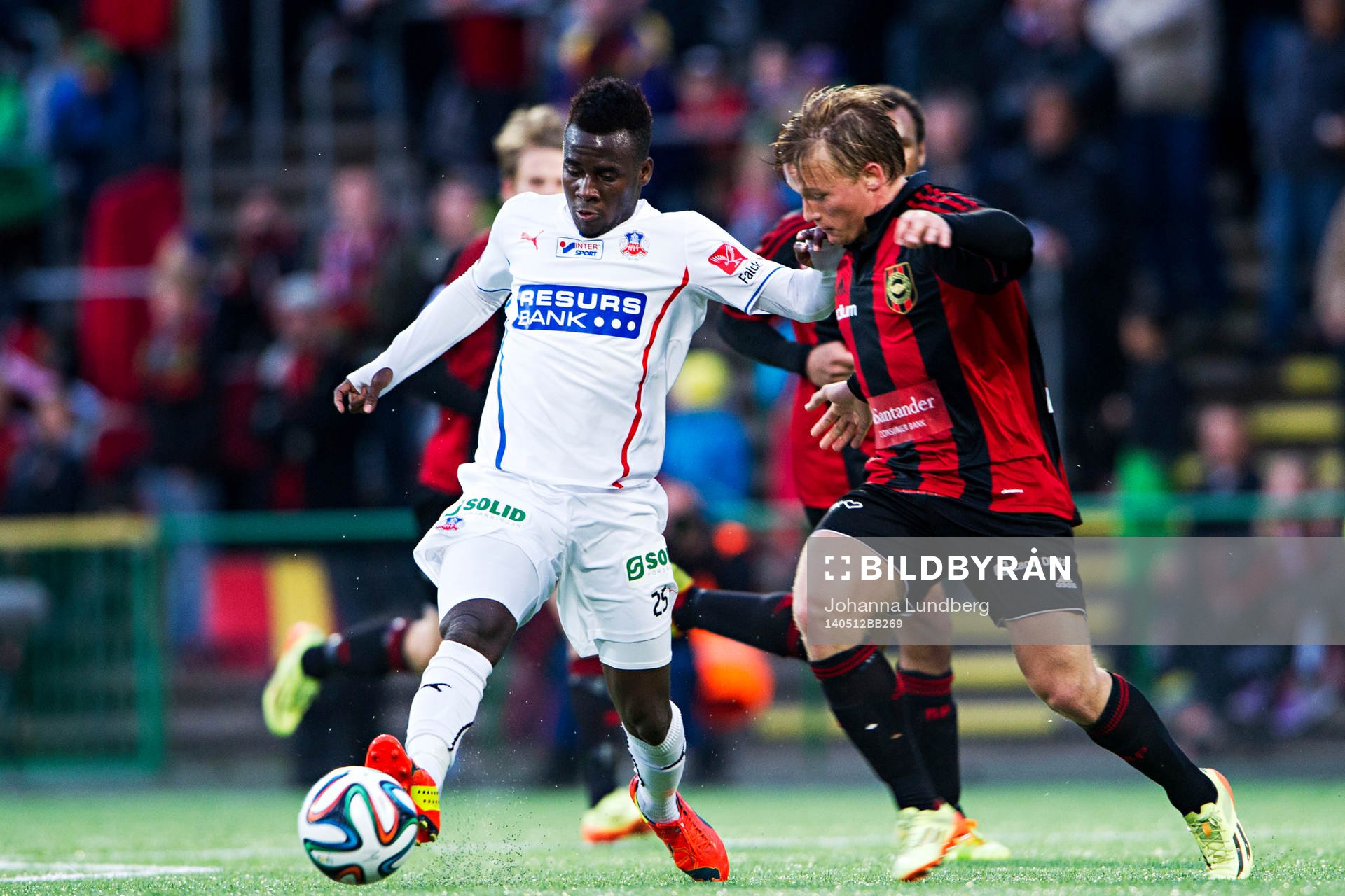 Helsingborgs David Accam mot Brommapojkarnas Nicklas