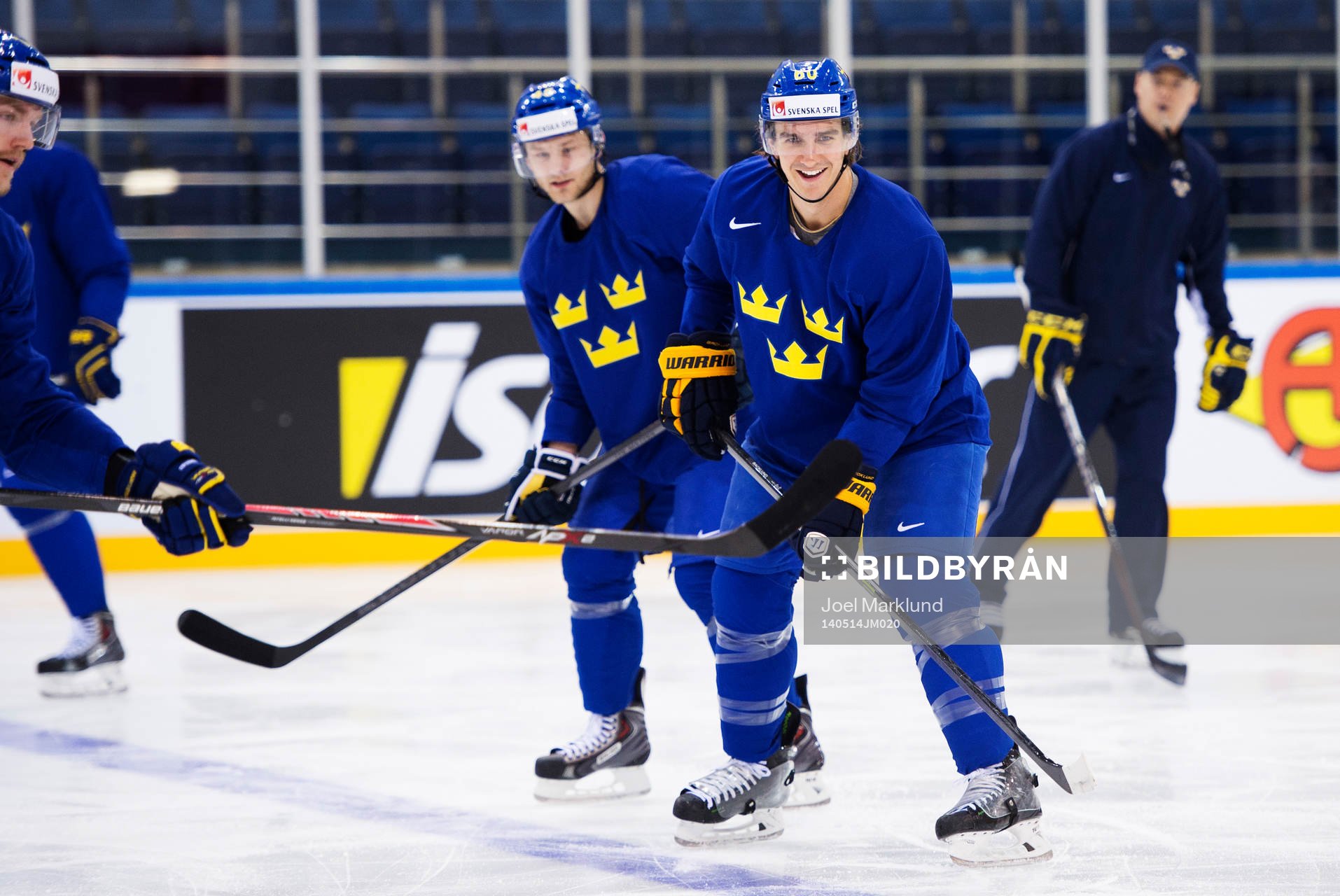 Mikael Backlund på Sveriges träning