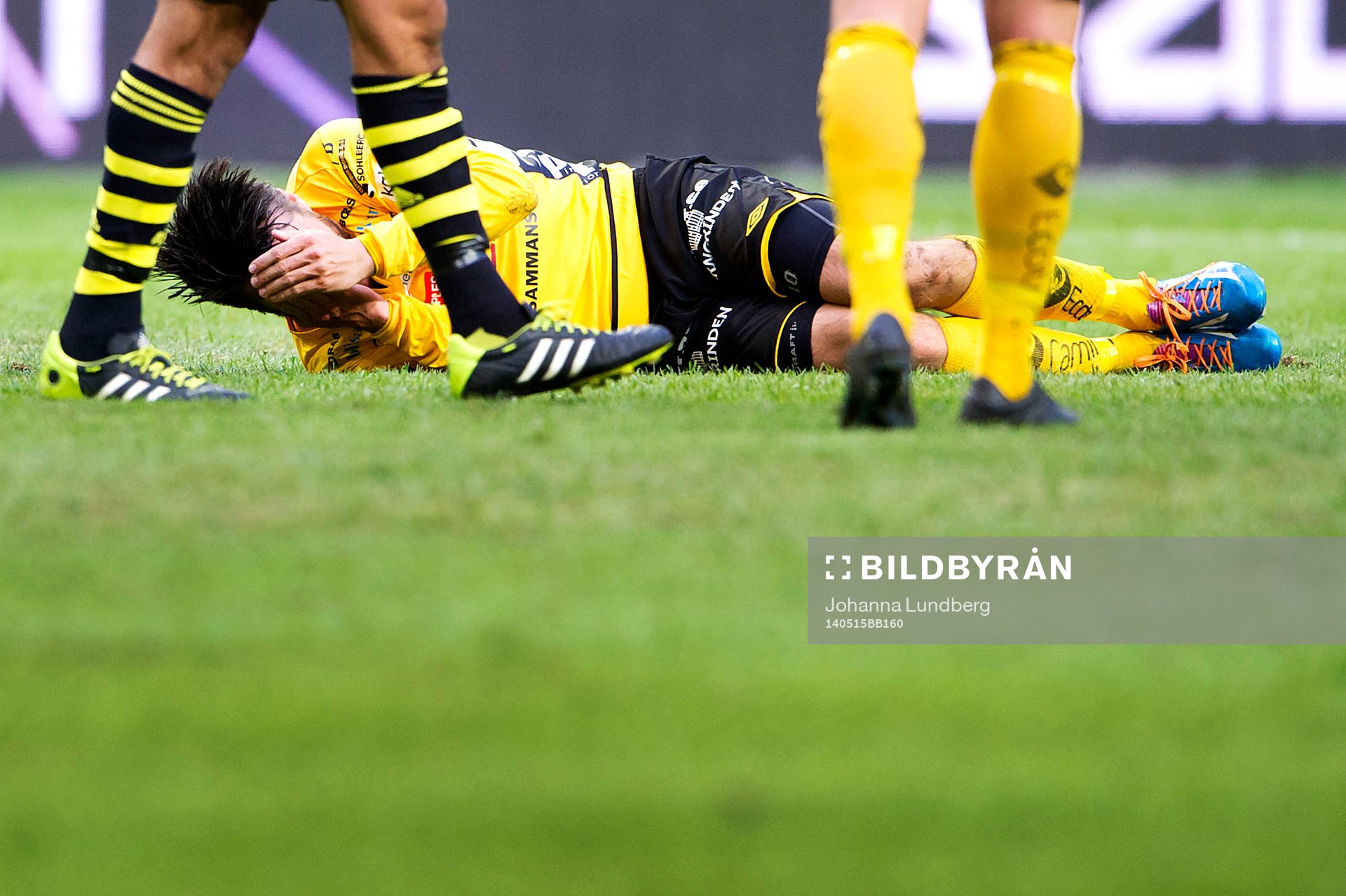 Elfsborgs Mikkel Beckmann ligger ner