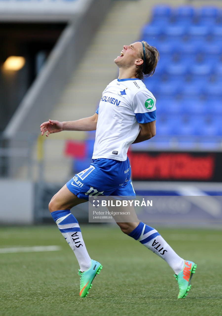 Norrköpings Christoffer Nyman missar en målchans