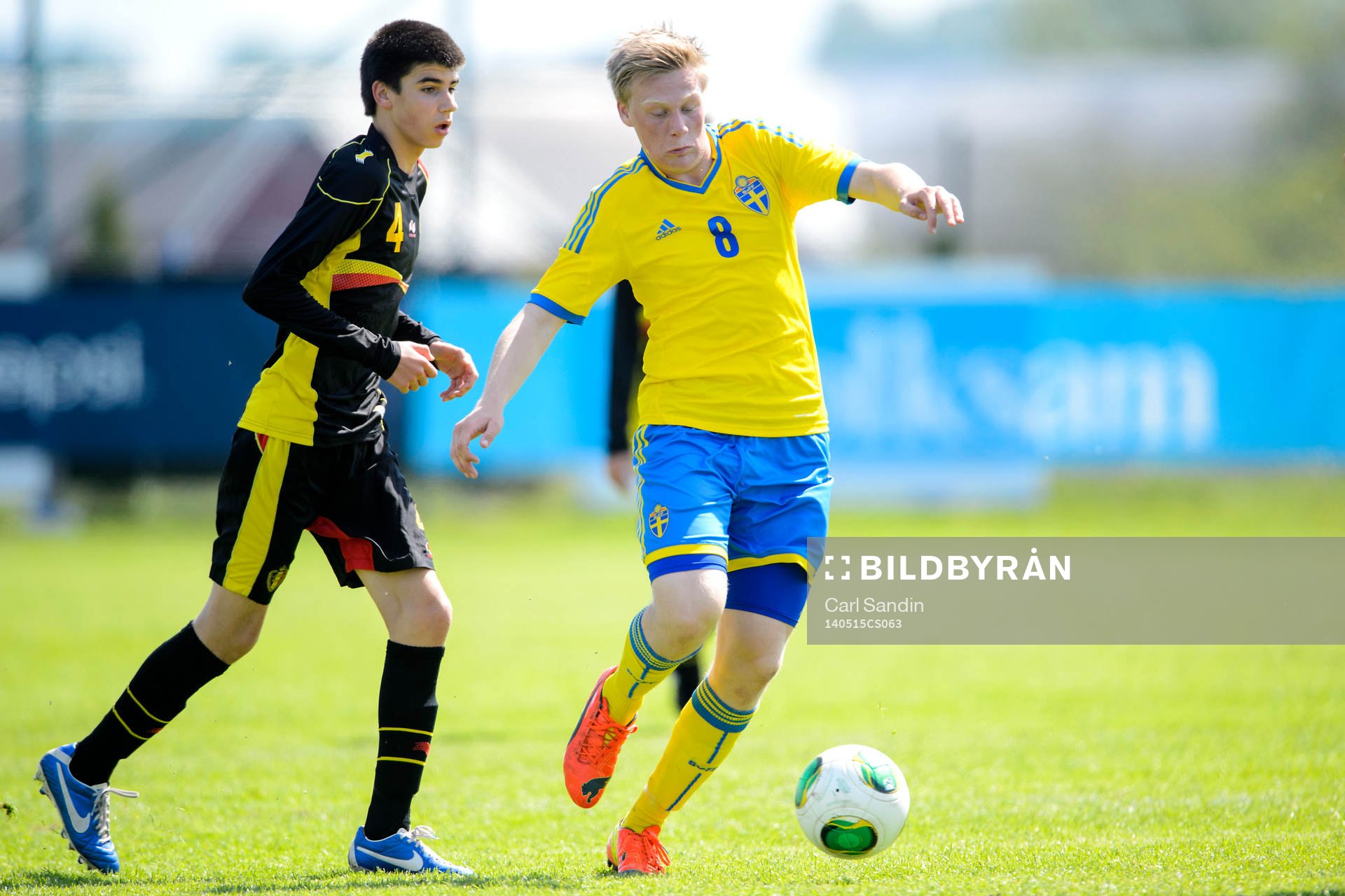 Belgiens Thibault Desmet jagar Sveriges Alexander Arvidsson