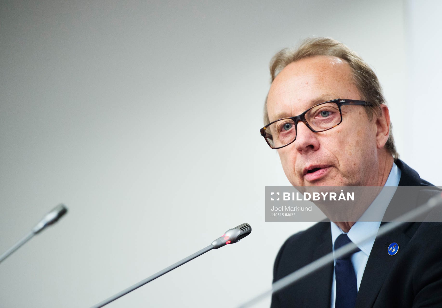 Sveriges förbundskapten Pär Mårts på en presskonferens